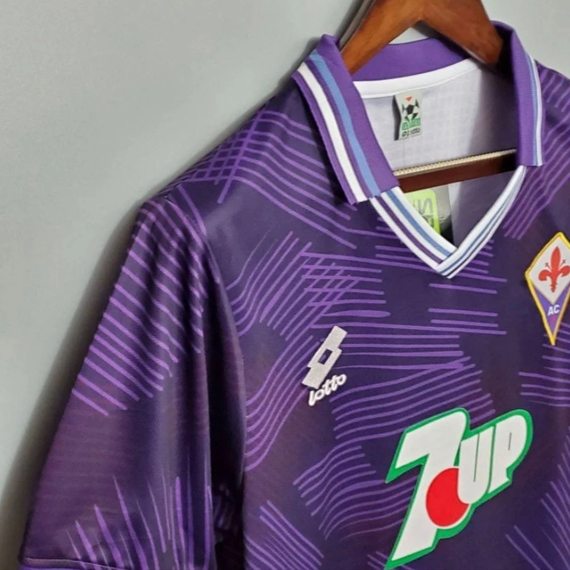 Non Irritating Tags Relaxed Performance 1992/93 Fiorentina Home Jersey