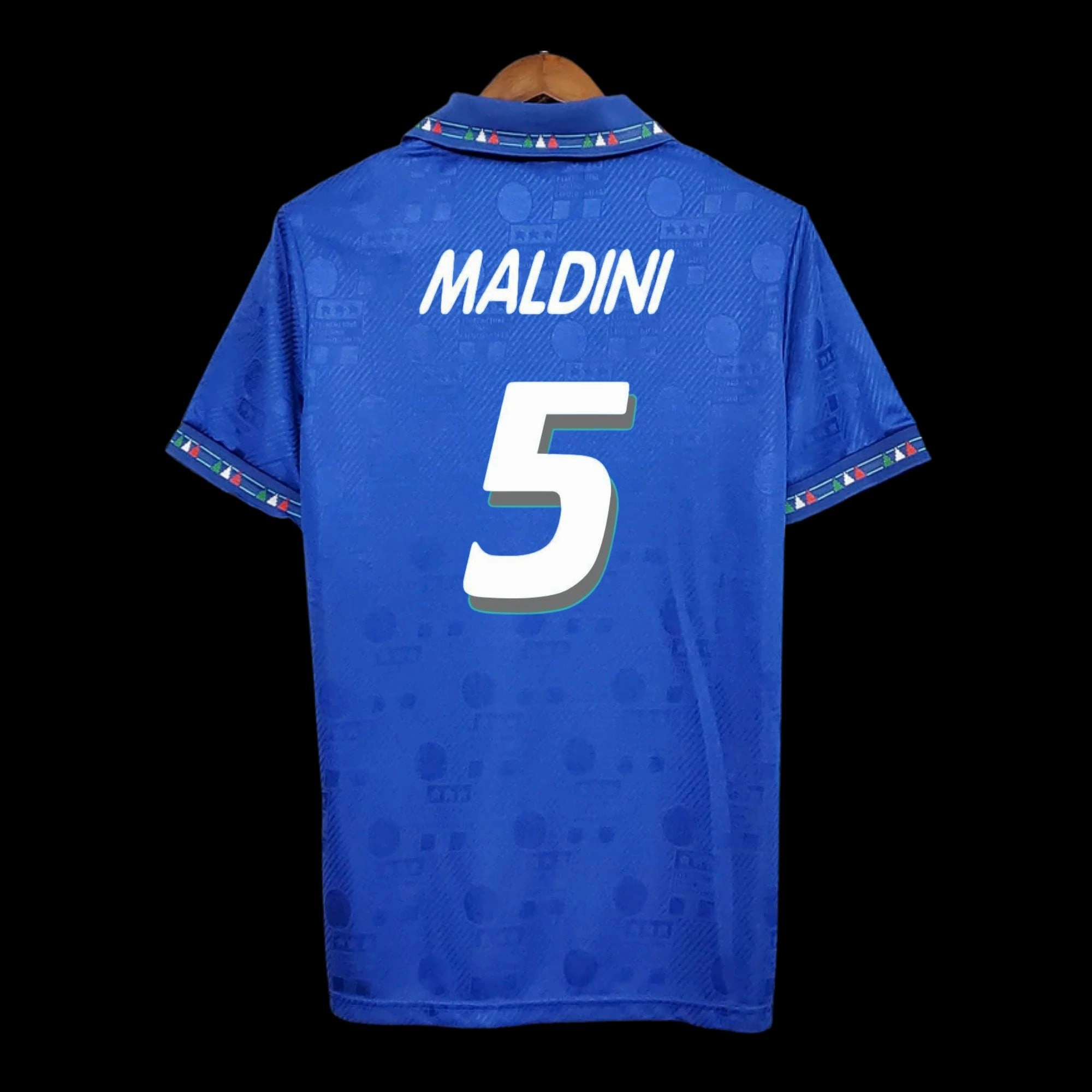 Wicking Interior Layer Climate Control 1994/95 Italy Home Jersey Maldini #5