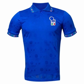 Temperature Regulating Fiber Stretchable Ribbed Collar 1994/95 Italy Home Jersey