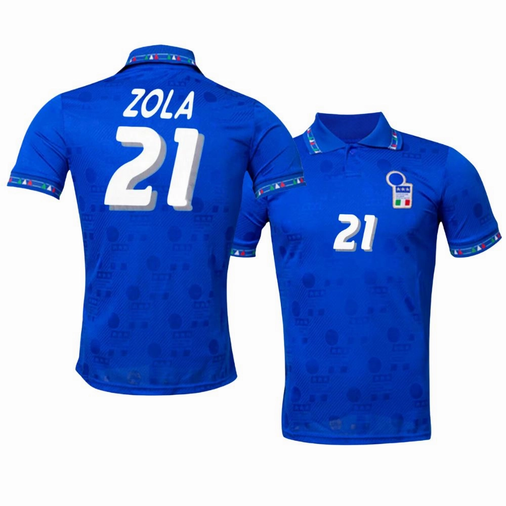 1994/95 Italy Home Jersey Zola #21 Ultra Soft Weave