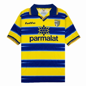 1998/99 Parma Home Jersey Zero Distraction Tagging Weightless Layering Material