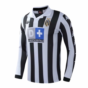 1999/2000 Juventus Home Jersey Long Sleeve Layered Panel Design Comfortable Inner Lining