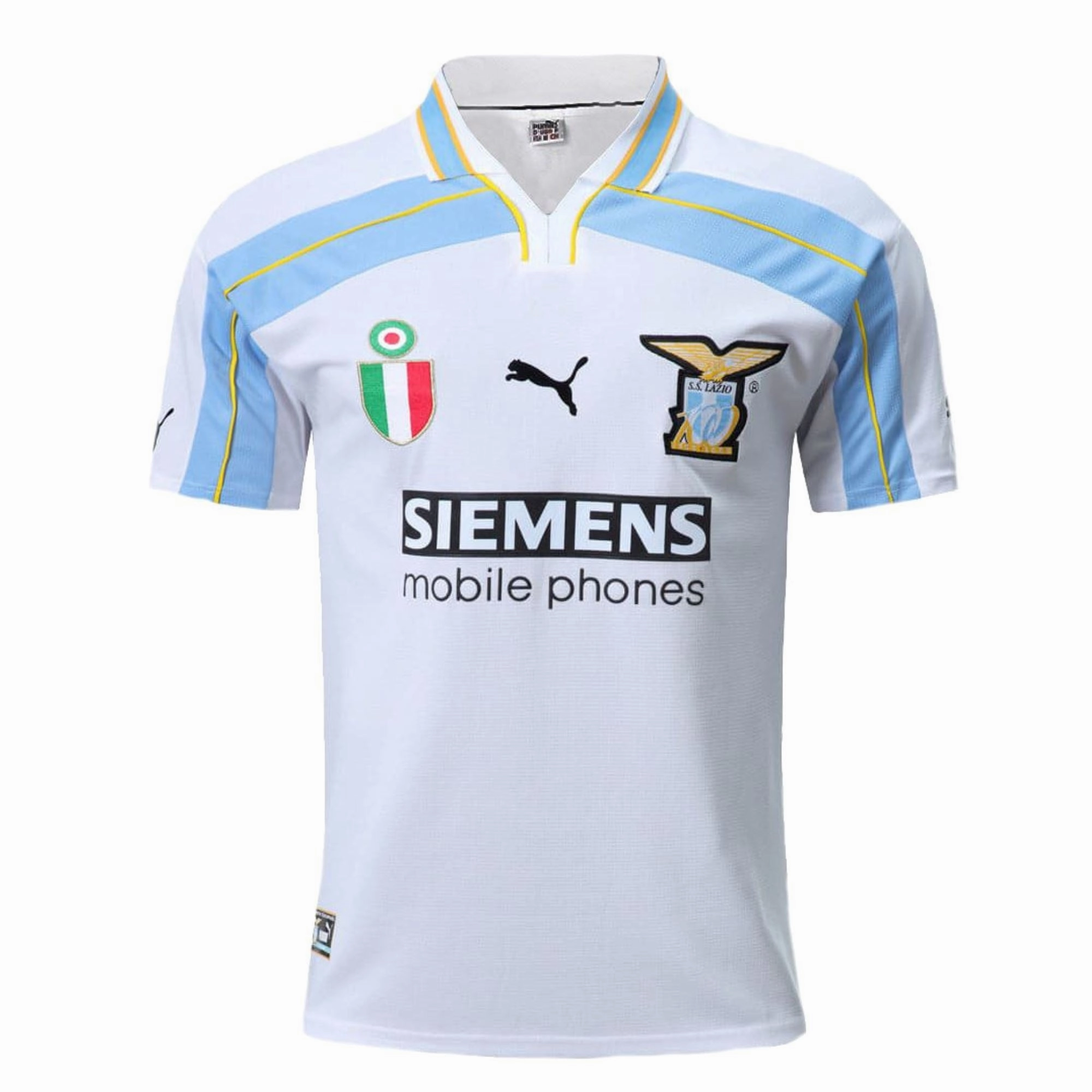 2000/01 SS Lazio Centenary Jersey Durable Polyester Blend Streetwear Style