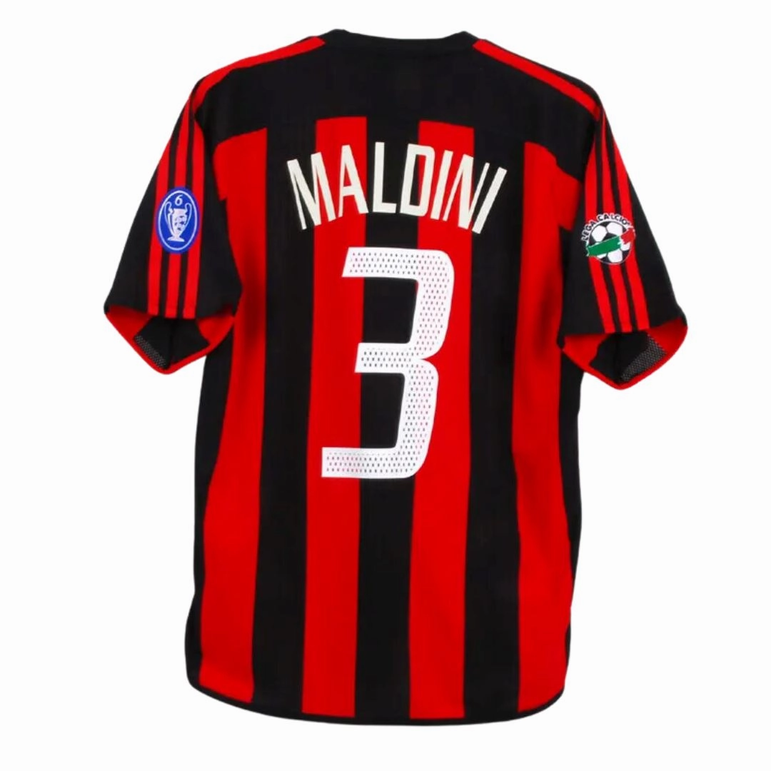 2003/04 AC Milan Home Jersey Moisture Management System Brushed Interior