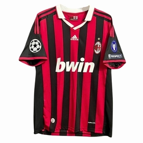 Smooth Zone Paneling Non Restrictive Tailoring 2009/10 AC Milan Home Jersey