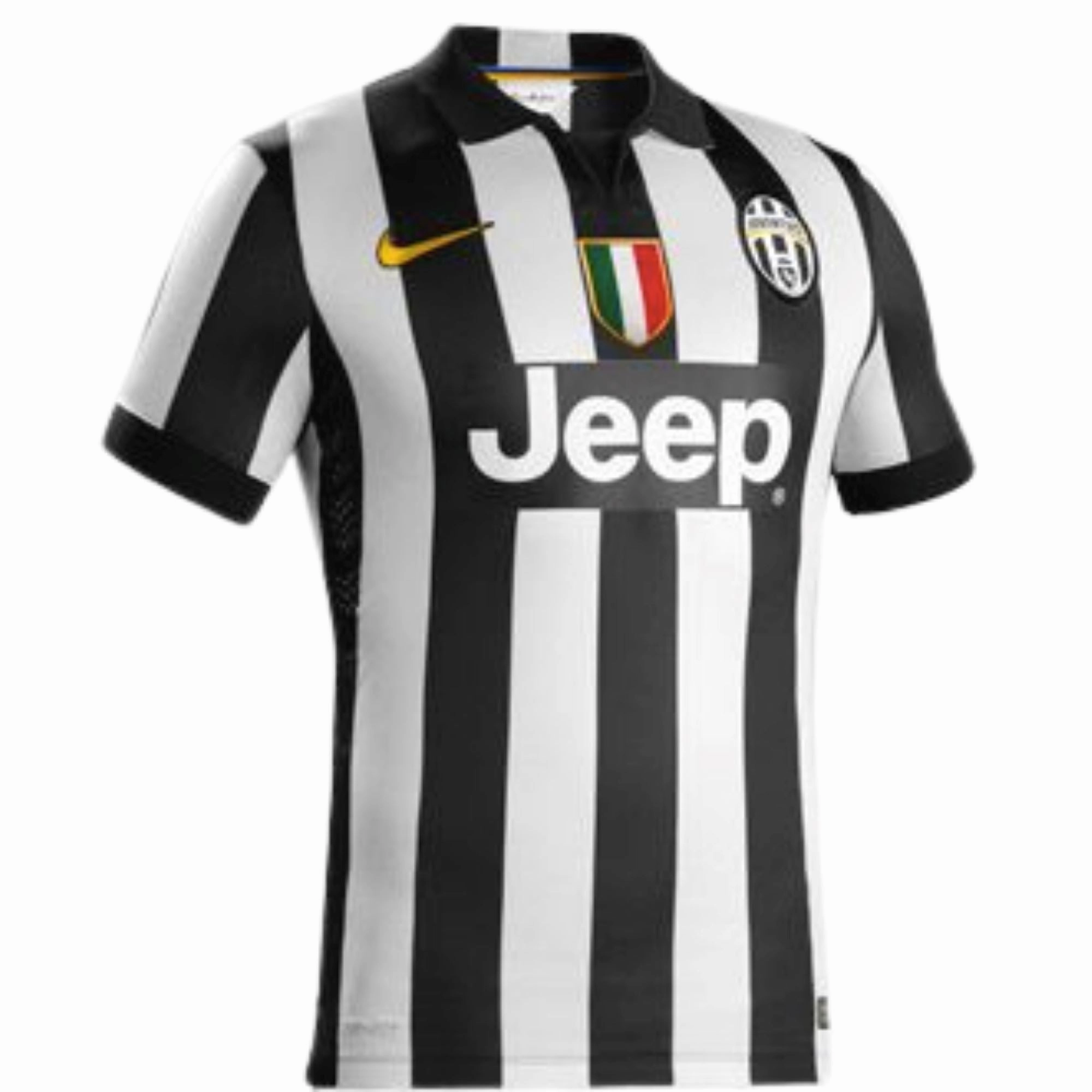 2014/15 Juventus Home Jersey Pirlo #21 Bonded Seamless High Collar Design