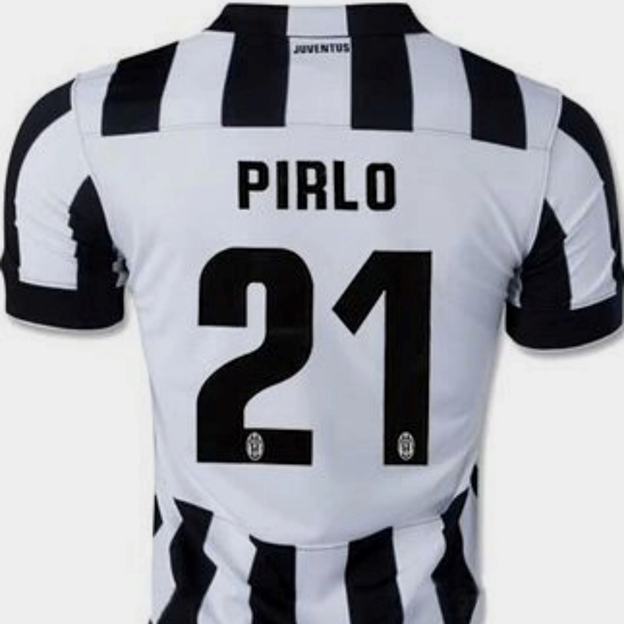 Tear Resistant Fabric Moisture Wicking Design 2014/15 Juventus Home Jersey Pirlo #21