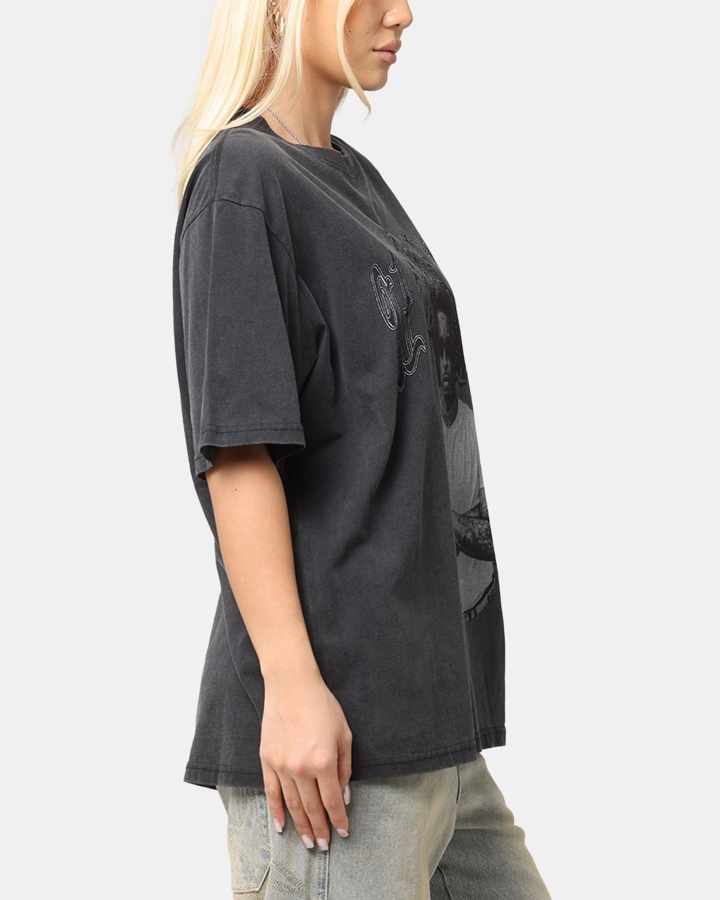 21 Savage Photo T-Shirt Washed Black Comfort Wearable Summer Ready