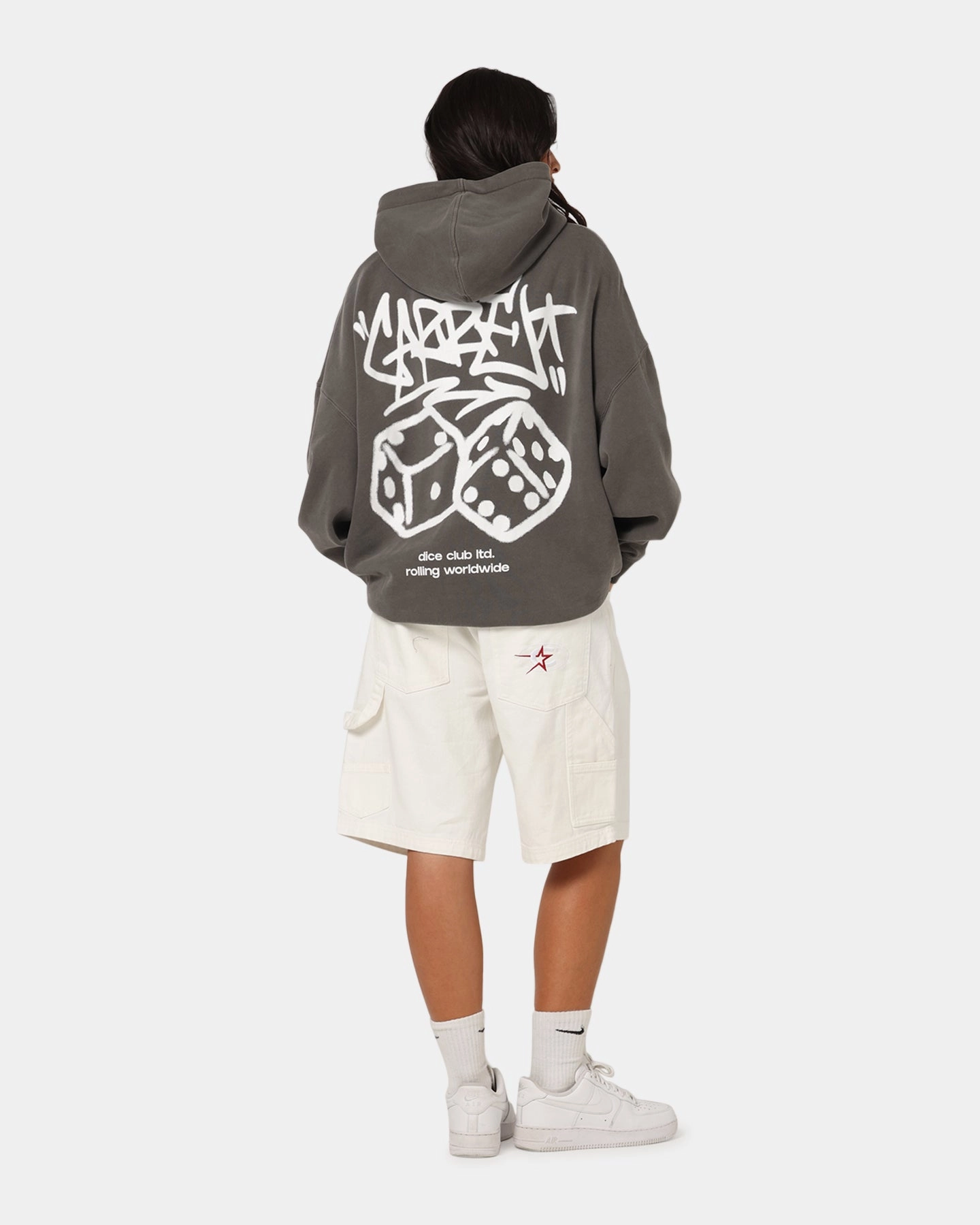 Mousse Carre Rolling Worldwide Hoodie Washed Charcoal