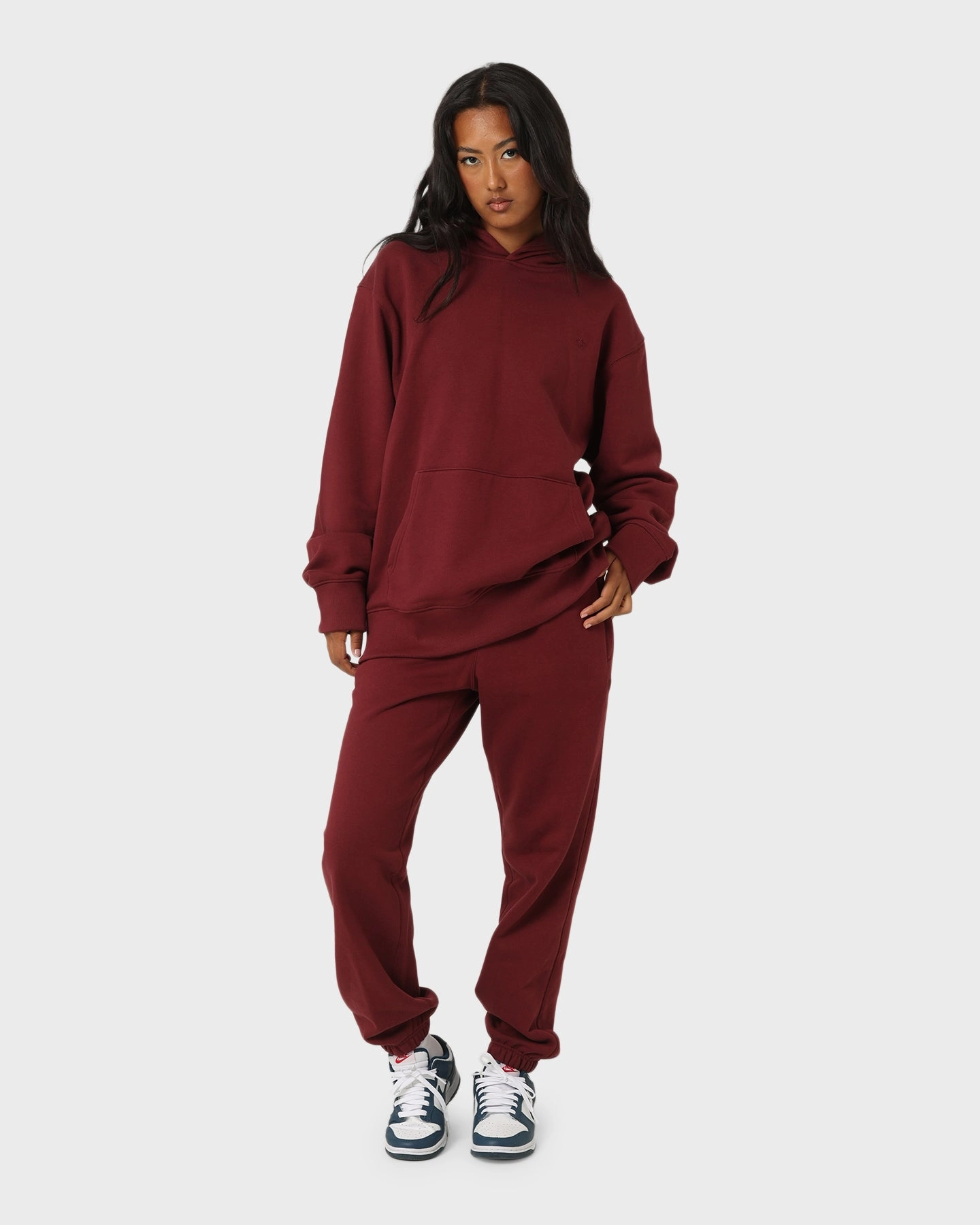 Adidas C French Terry Hoodie Shadow Red Wax Road Trip