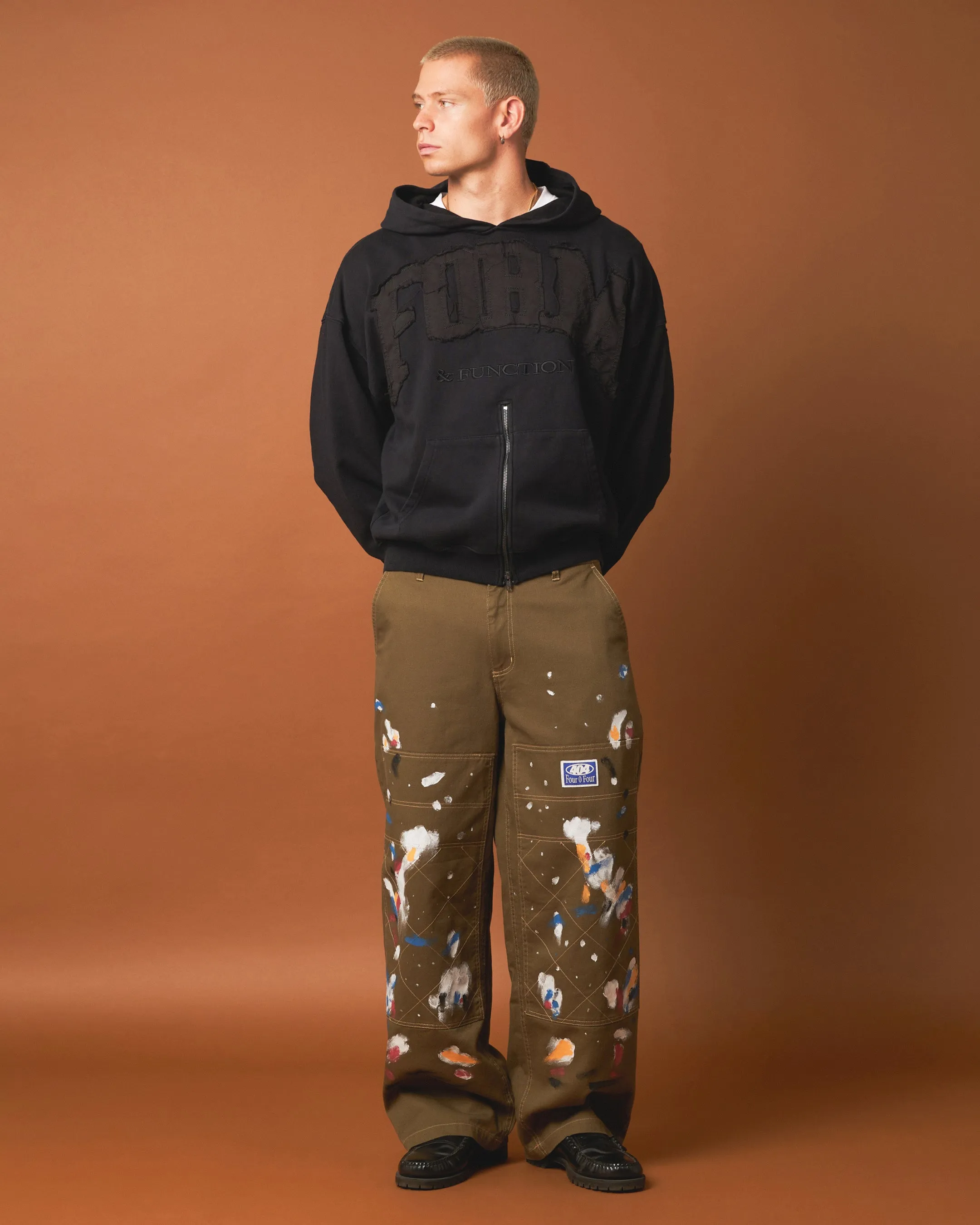 404 Bottom Zip Form Hoodie Black Adaptive Climate Control