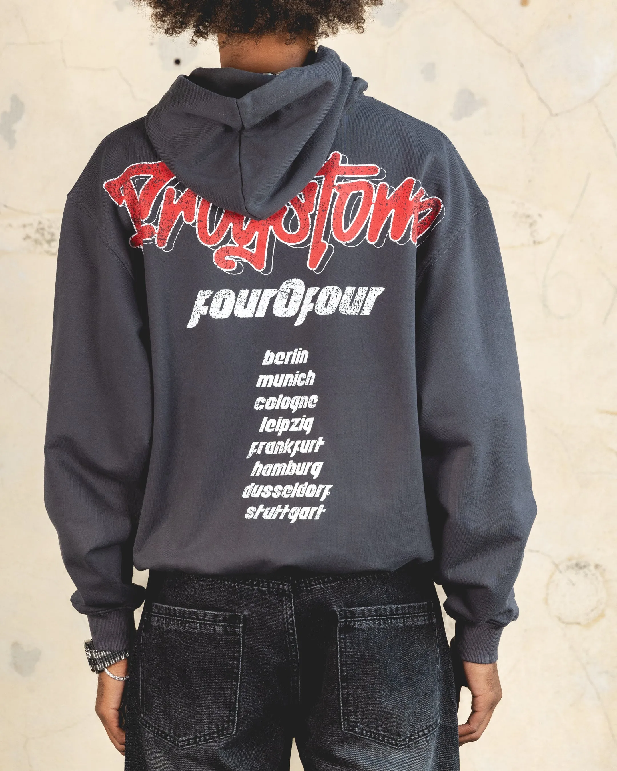 Detachable Hood 404 Dragon Hoodie Charcoal