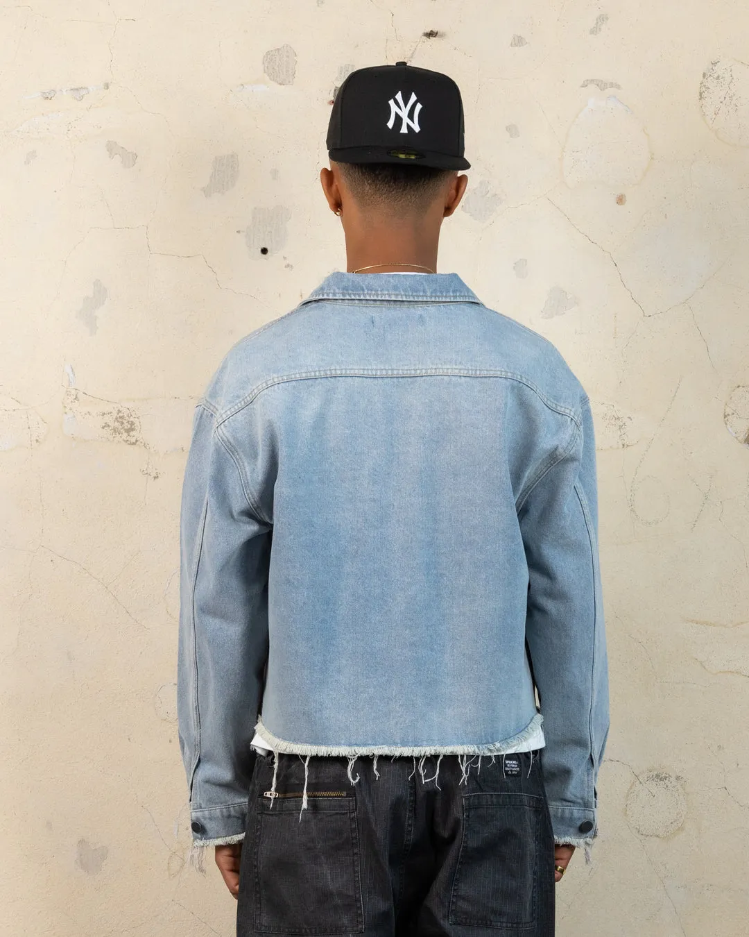 404 Riptide Cropped Jacket Blue Wash hypoallergenic LowProfileLogo