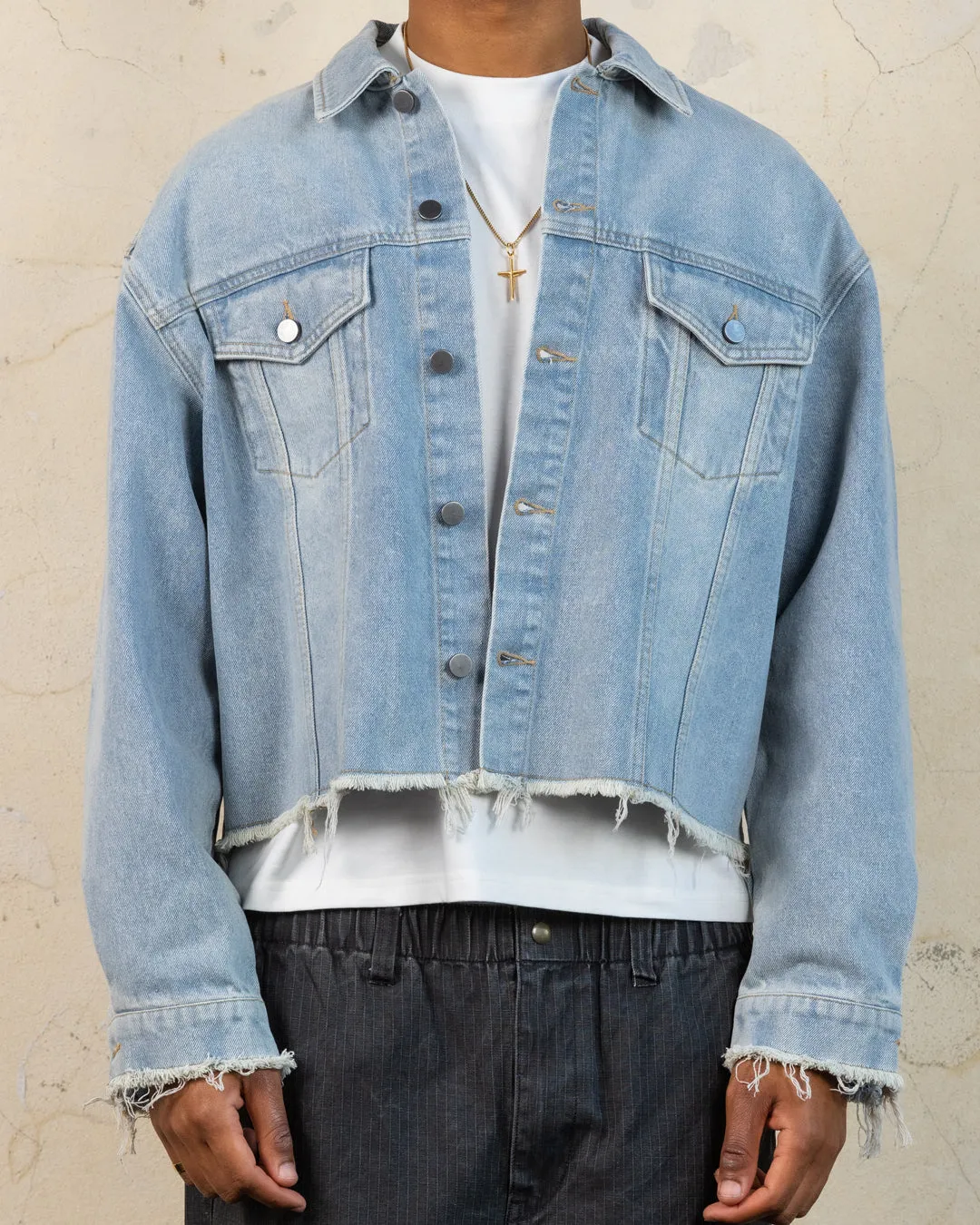Opinion Refresh 404 Riptide Cropped Jacket Blue Wash