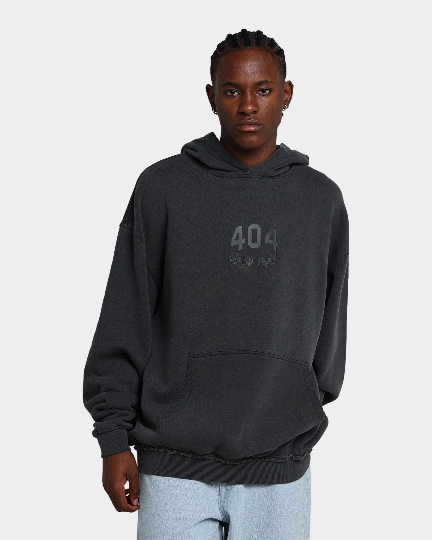 404 Flight Vintage Hoodie Charcoal Tie Breathable Technology