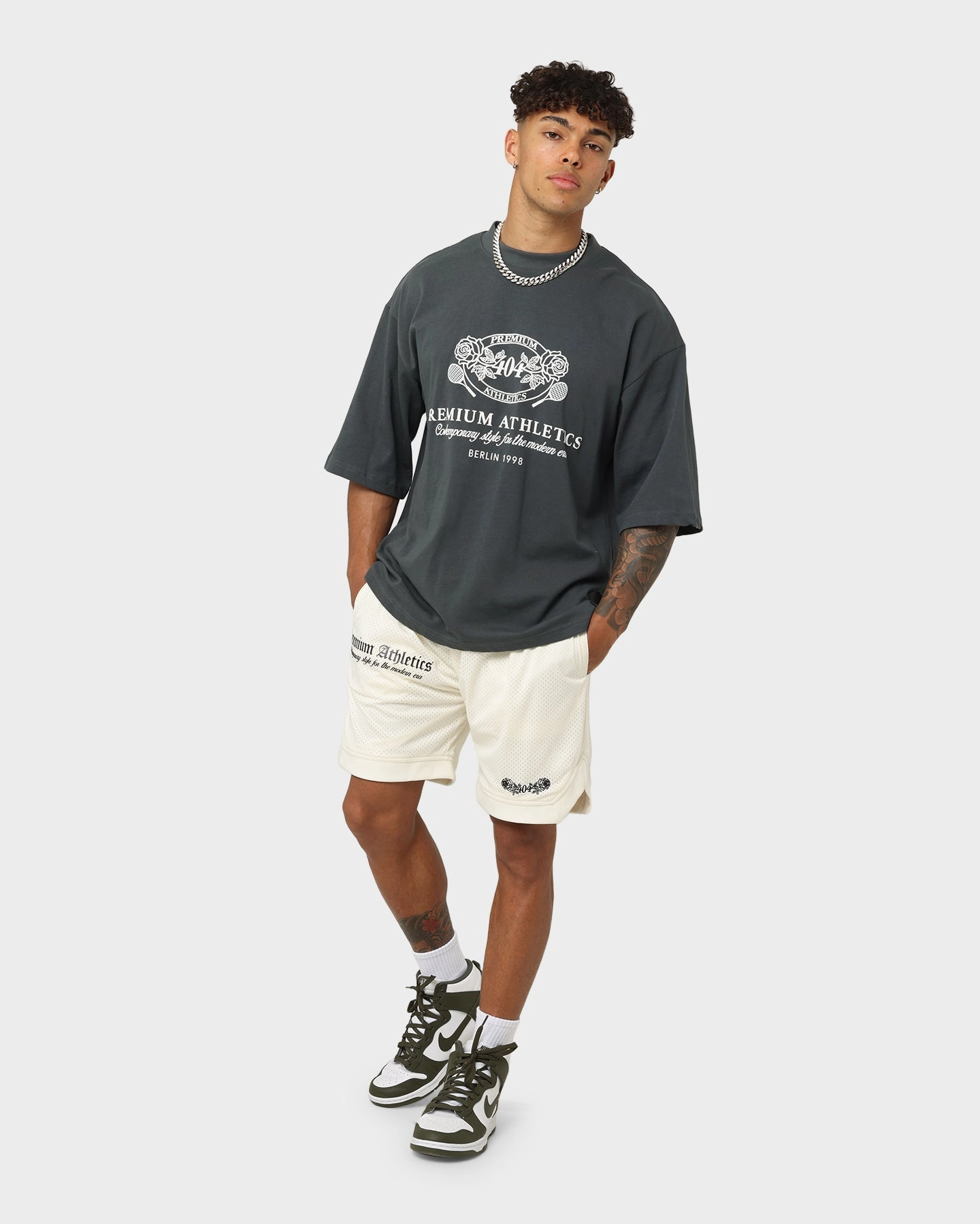 custom-made Simple Vibe 404 Premium Athletics Basketball Shorts Off White