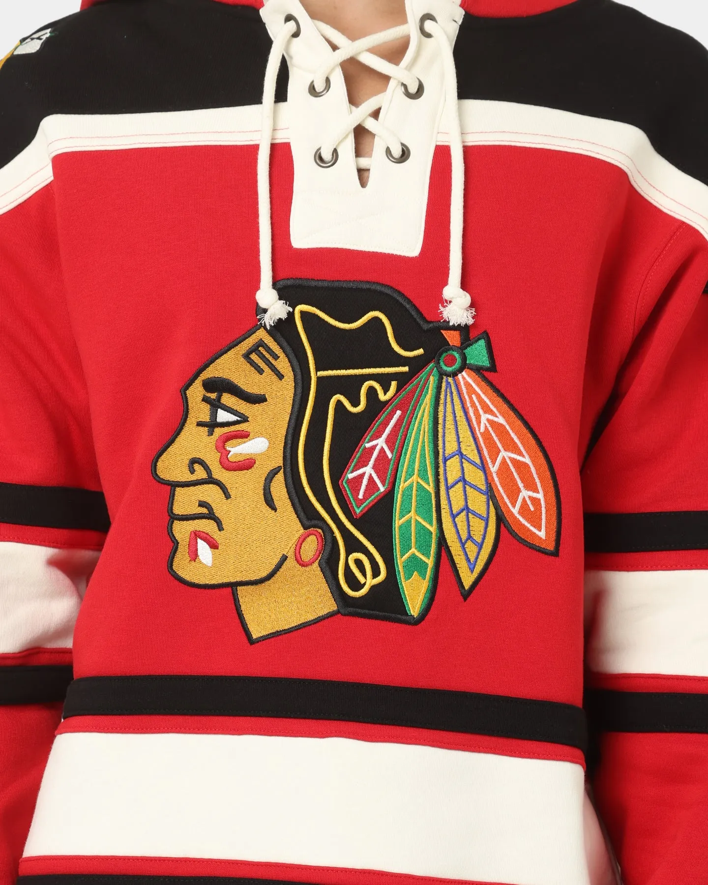 Dry 47 Brand Chicago Blackhawks Superior Lacer Hoodie Red