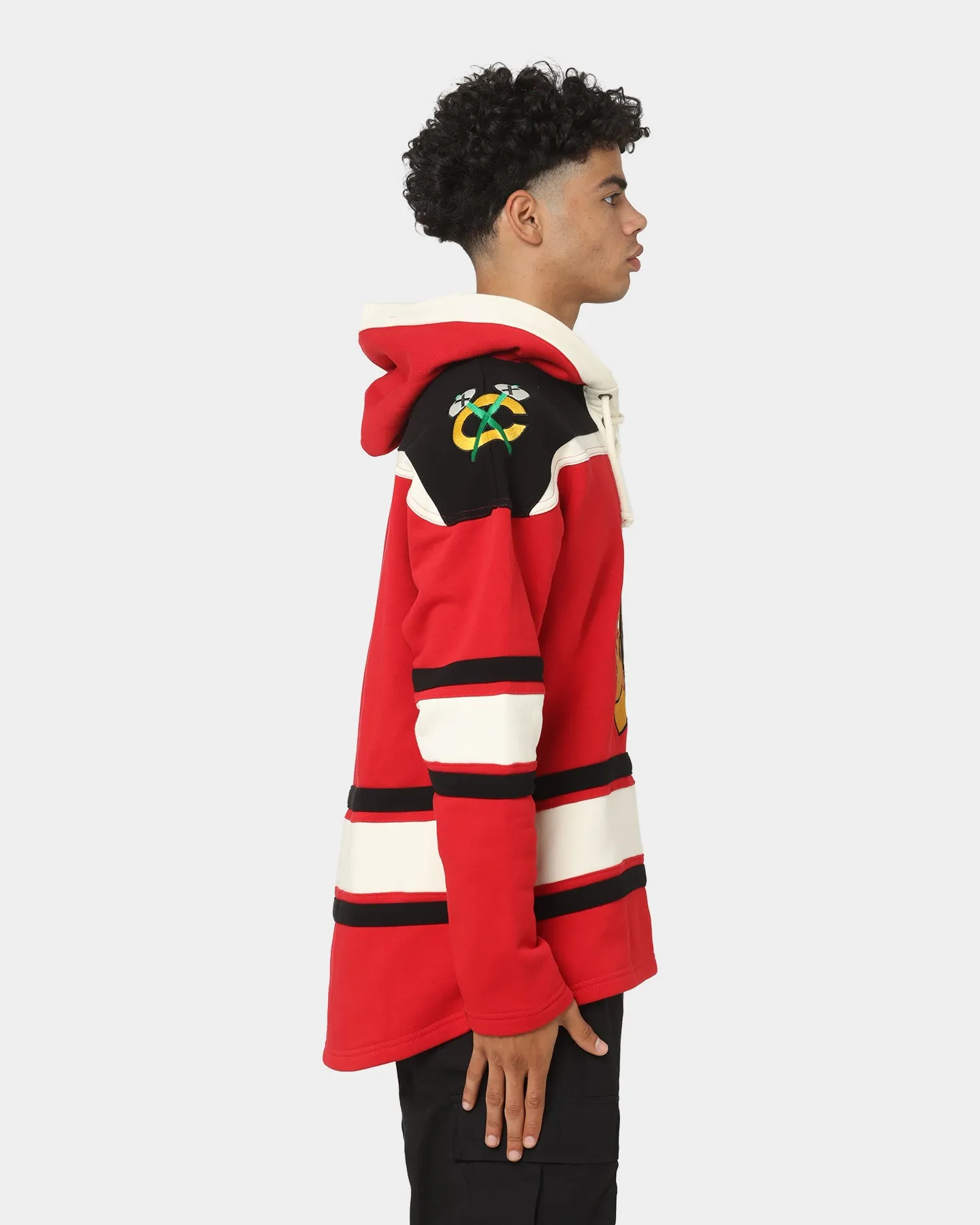 Indoor Layer 47 Brand Chicago Blackhawks Superior Lacer Hoodie Red