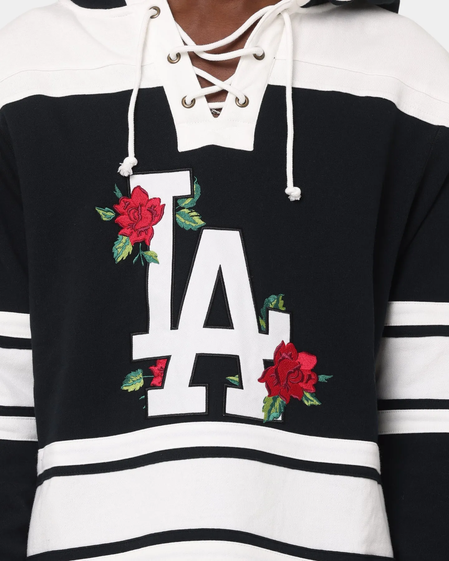 47 Brand Los Angeles Dodgers Superior Lacer Hoodie Black Warm Sleepwear