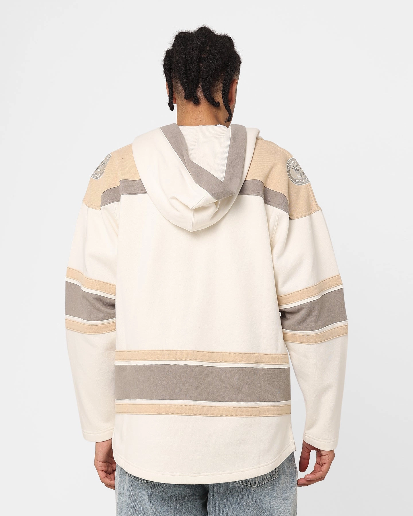 beach bonfire 47 Brand Anaheim Ducks Superior Lacer Hoodie Cream/Khaki