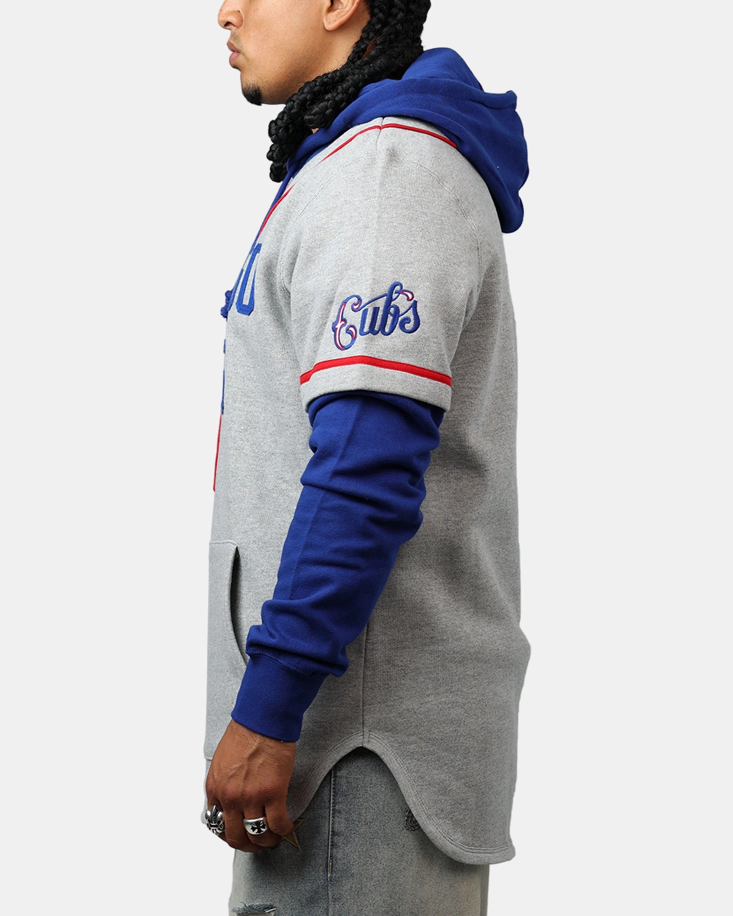 Polyfill Layer Integration 47 Brand Chicago Cubs Game Hoodie Grey/Blue