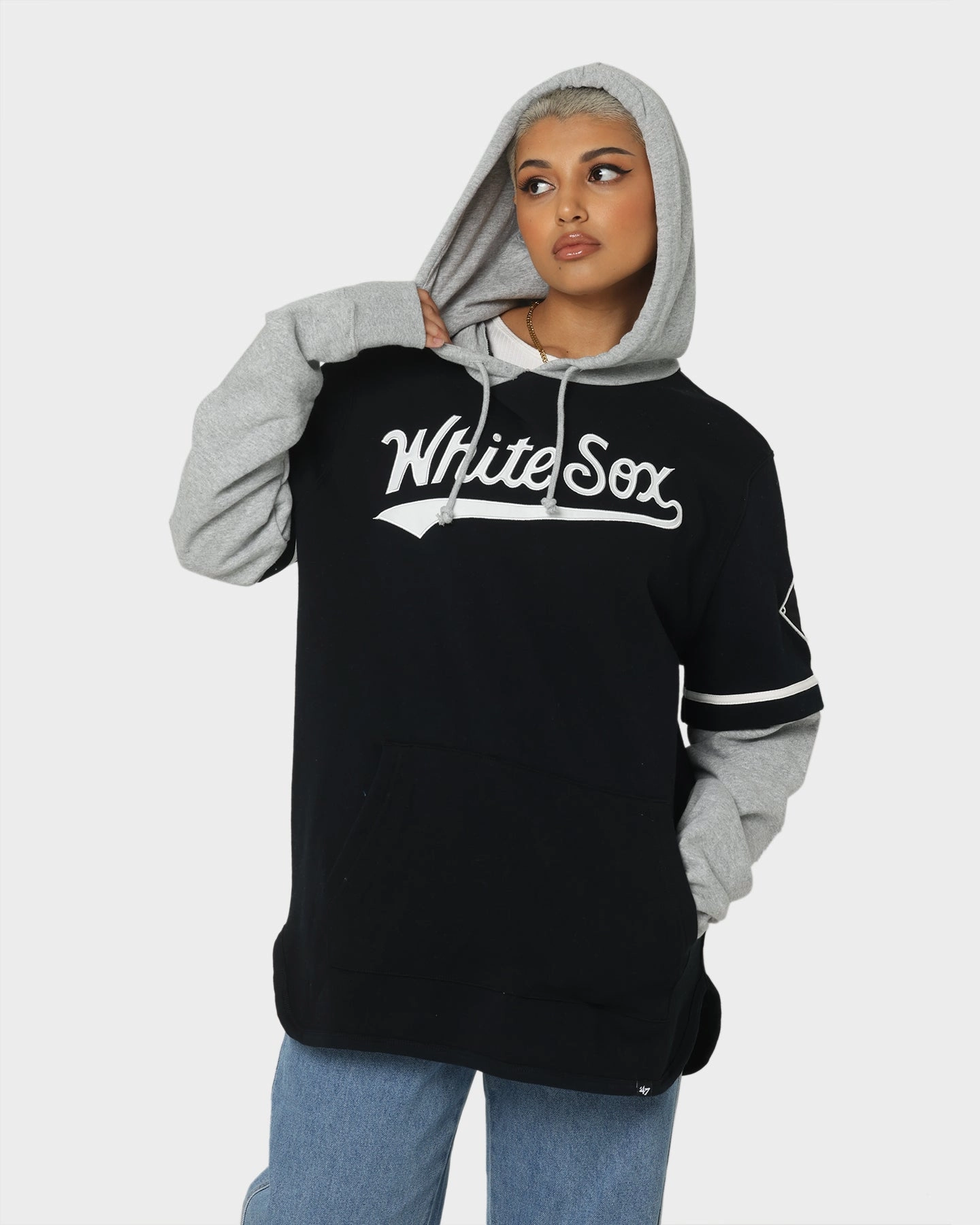 47 Brand Chicago White Sox Shortstop Hoodie Jet Black Philanthropy