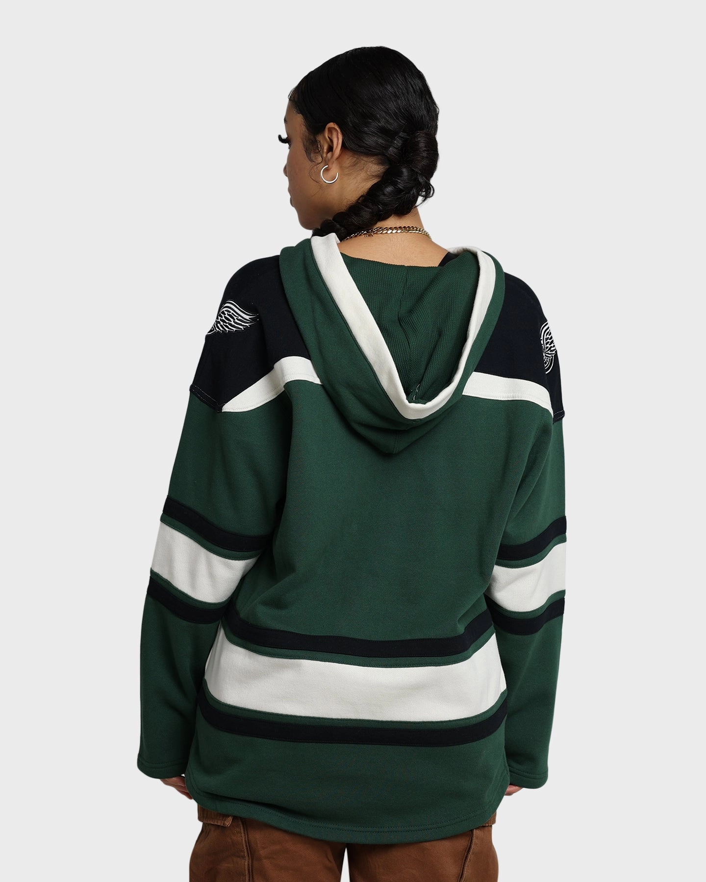 special - occasion wear Secure Storage 47 Brand Detroit Red Wings Superior Lacer Hoodie Dark Green