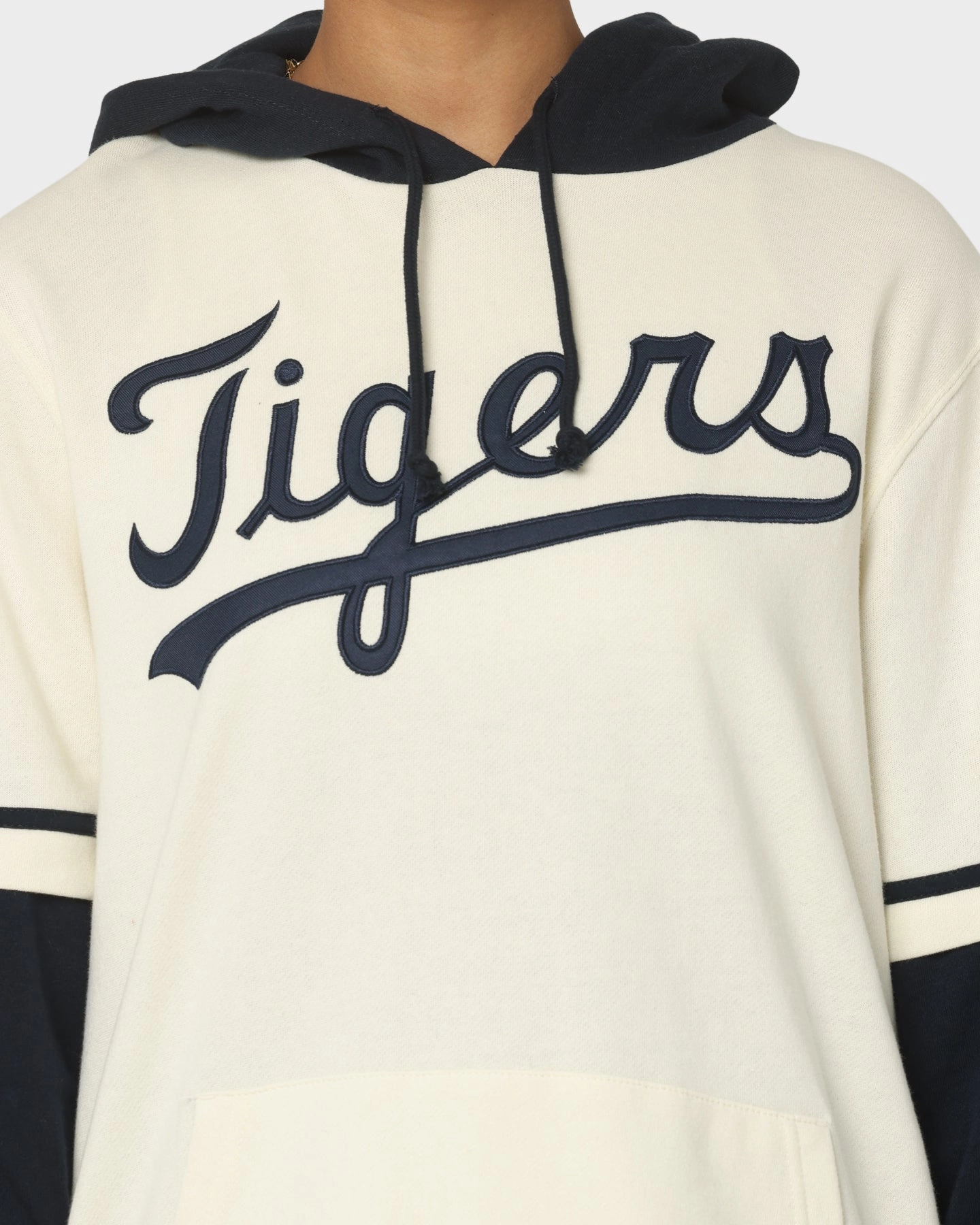 Articulated Elbows 47 Brand Detroit Tigers Shortstop Hoodie Cream