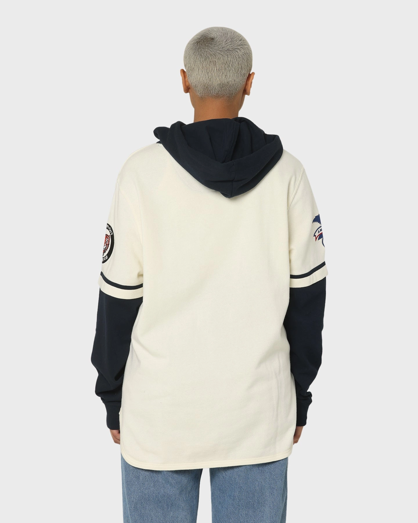 47 Brand Detroit Tigers Shortstop Hoodie Cream Magnetic Closure System Give