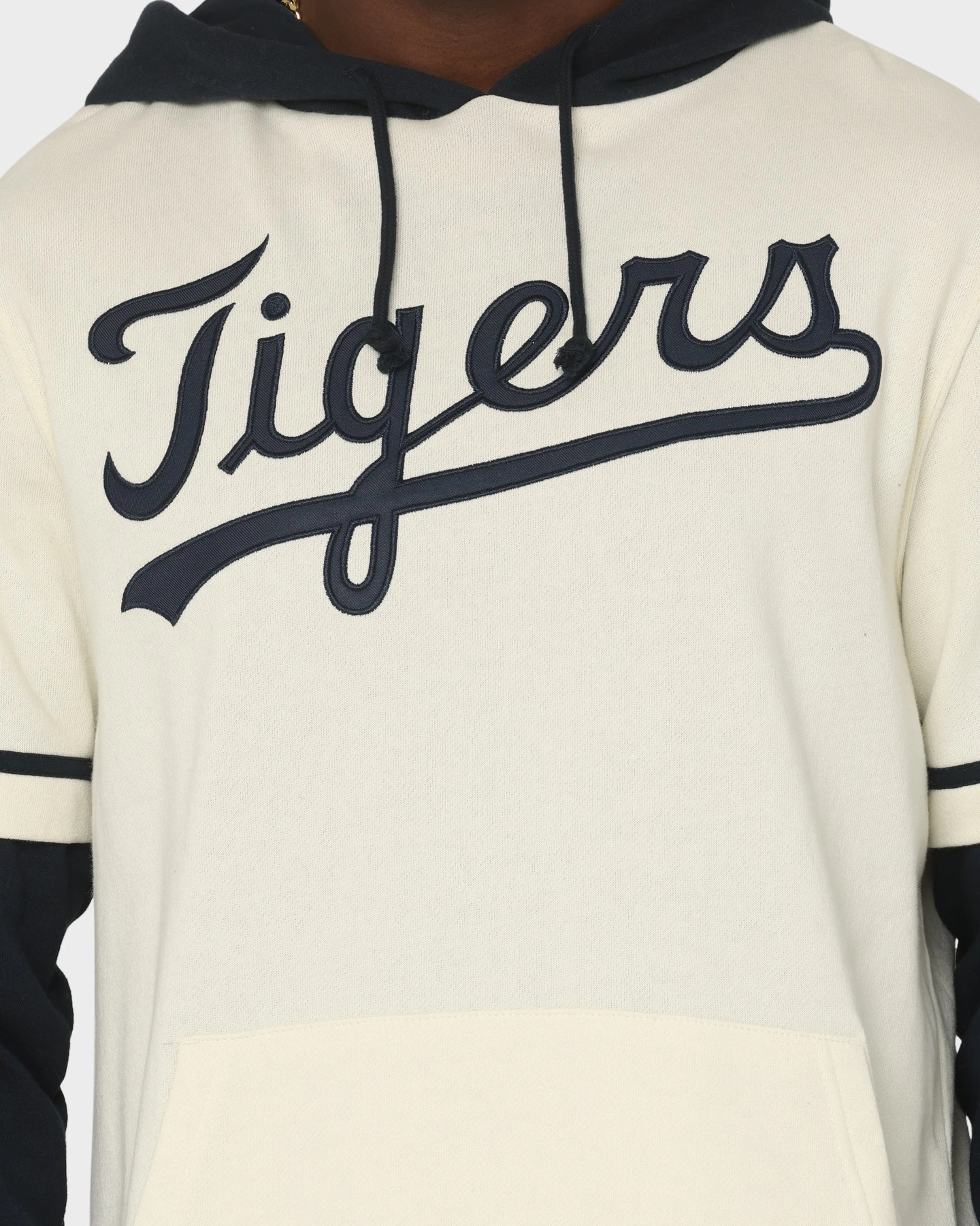 Double Layered Insulation humid 47 Brand Detroit Tigers Shortstop Hoodie Cream