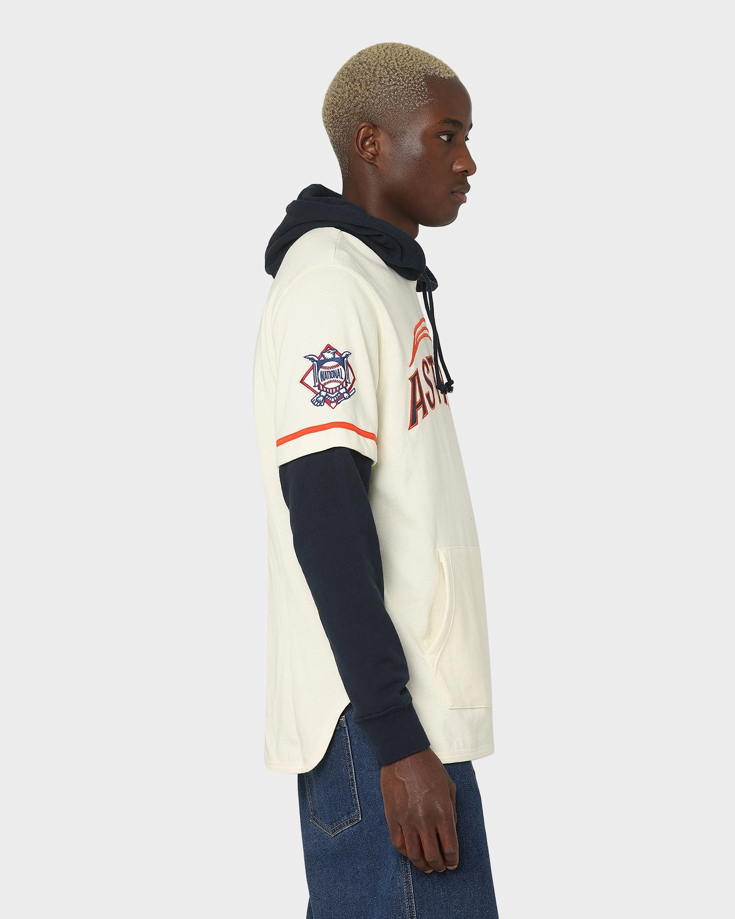 Urban Detail QuiltedPattern 47 Brand Houston Astros Shortstop Hoodie Cream
