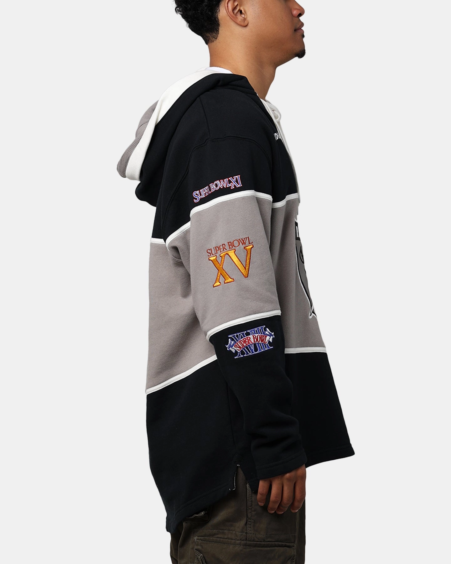 47 Brand Las Vegas Raiders Super Bowl Gridiron Lacer Hoodie Jet Black Cherish Warm Shield