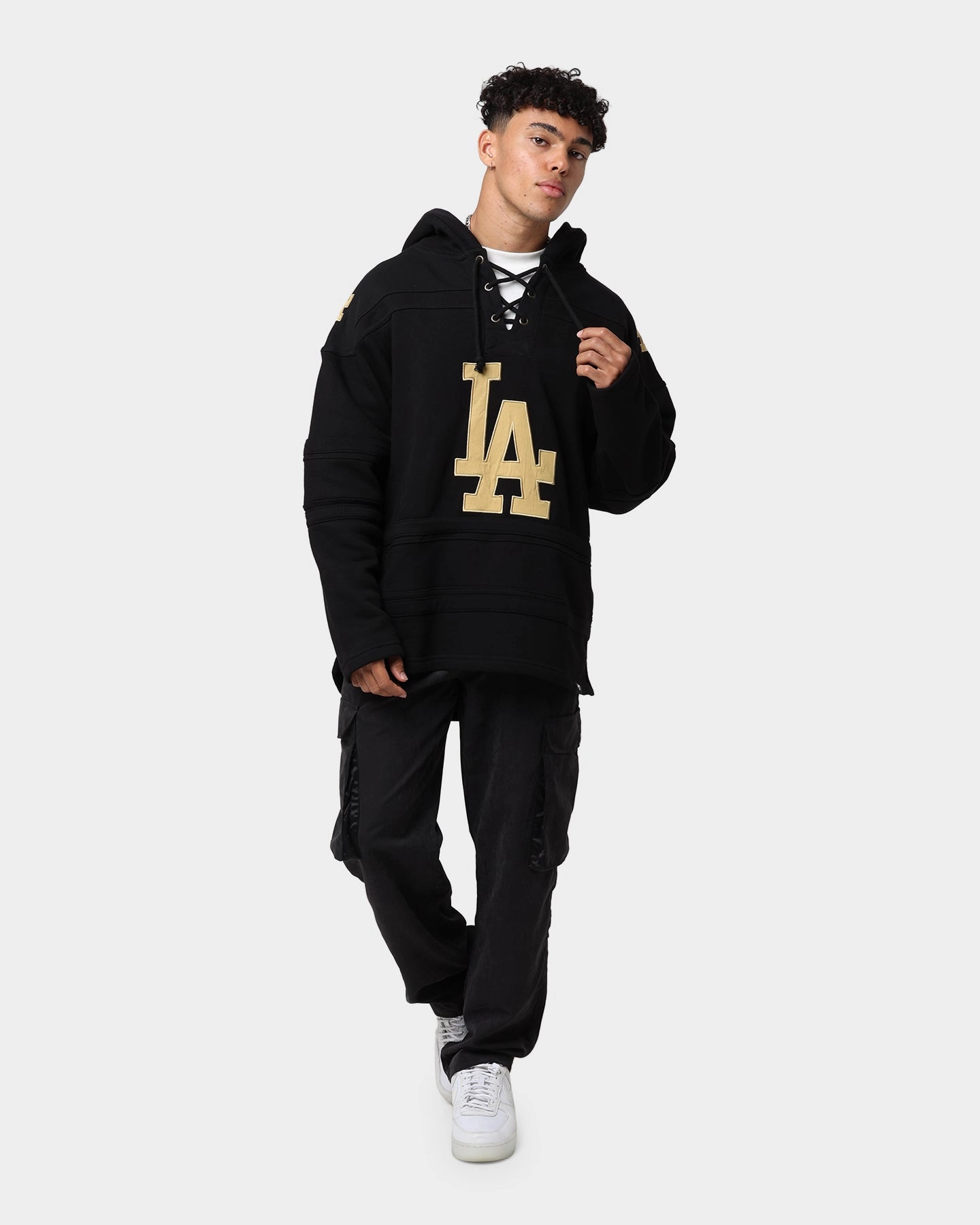 Beret 47 Brand Los Angeles Dodgers Superior Lacer Hoodie Black/Gold