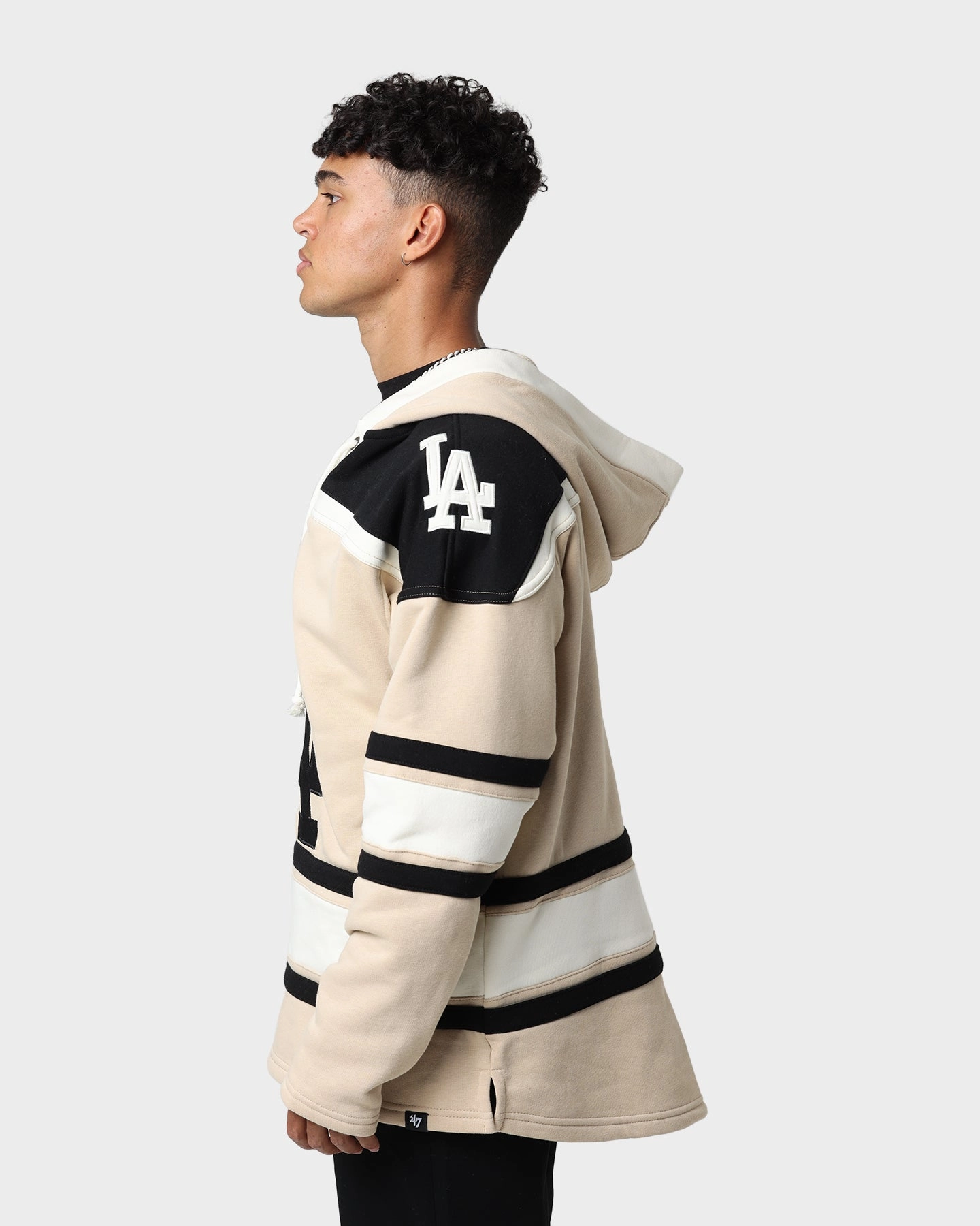 Rugged Outerwear 47 Brand Los Angeles Dodgers Superior Lacer Hoodie Khaki