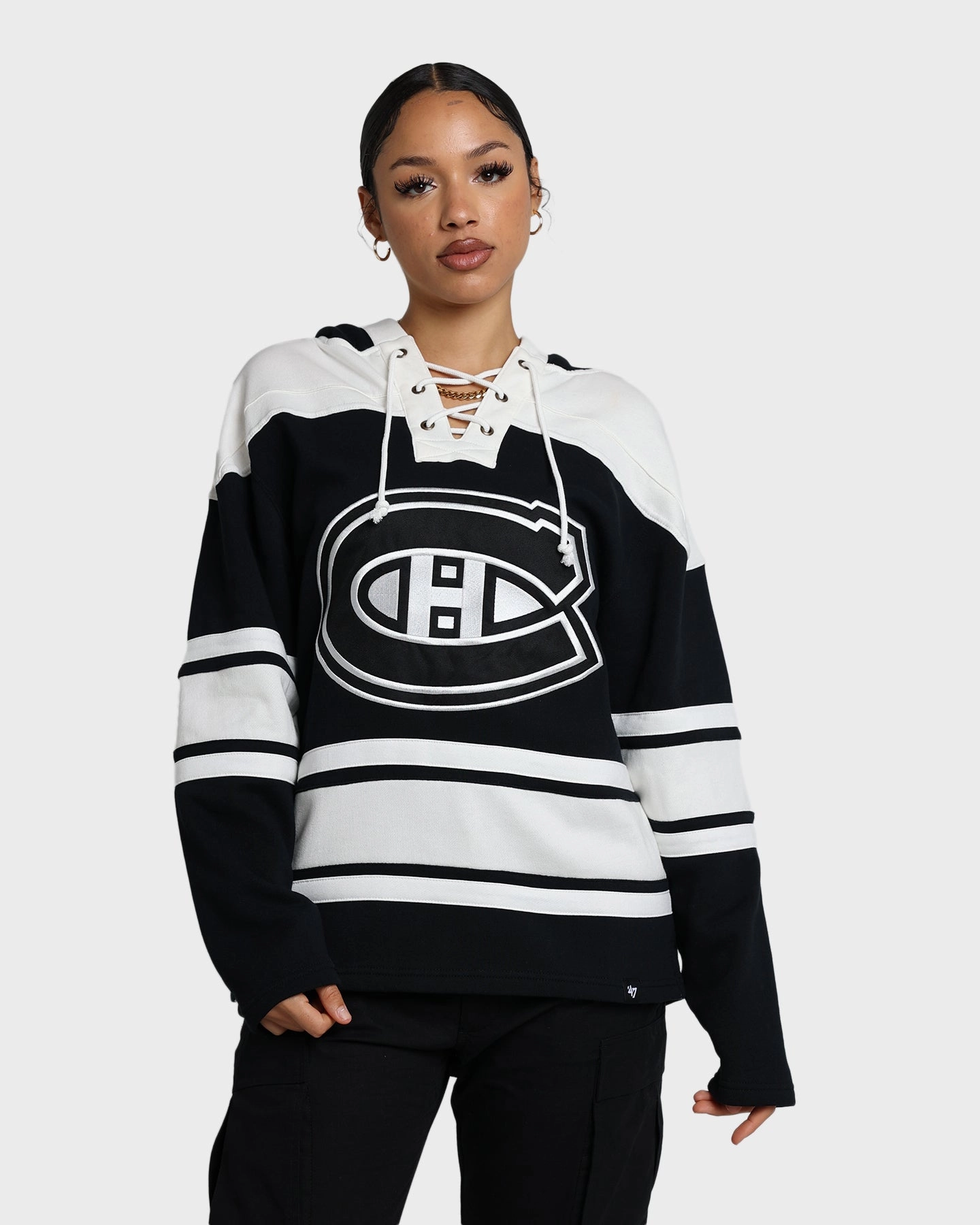 47 Brand Montreal Canadiens Superior Lacer Hoodie Jet Black Functional Outerwear Passport
