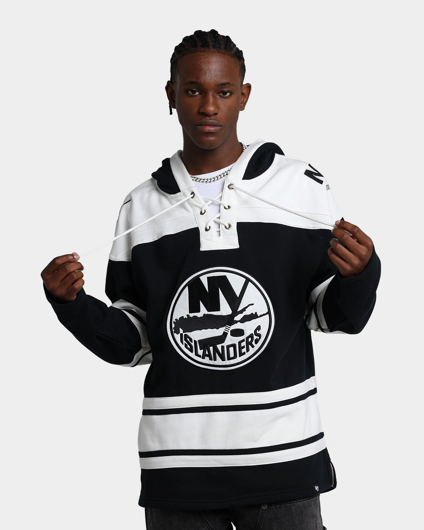 Reservation Climb 47 Brand New York Islanders Superior Lacer Hoodie Jet Black