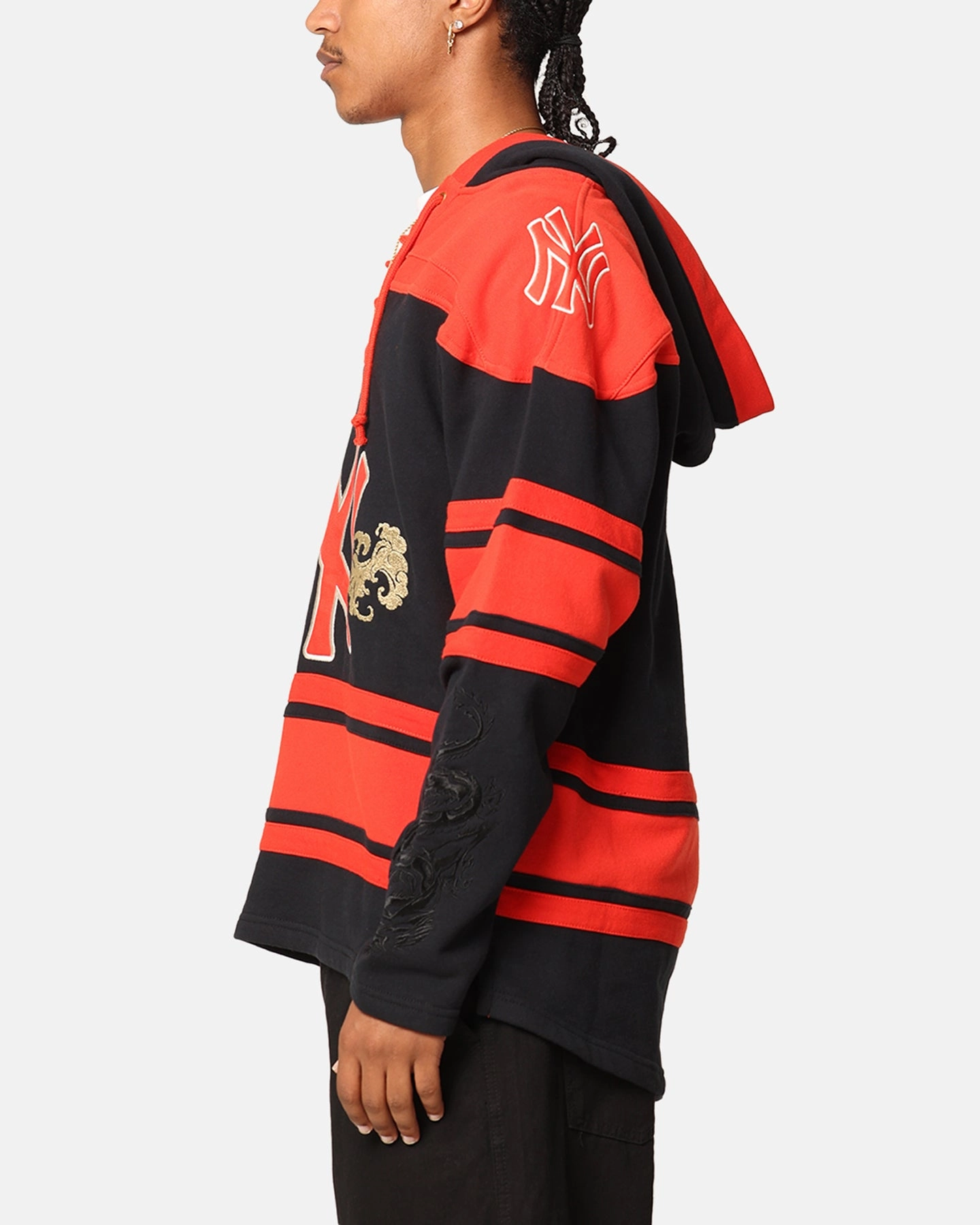 47 Brand New York Yankees 'Year Of The Dragon' Lacer Hoodie Jet Black Product Classic Comfort