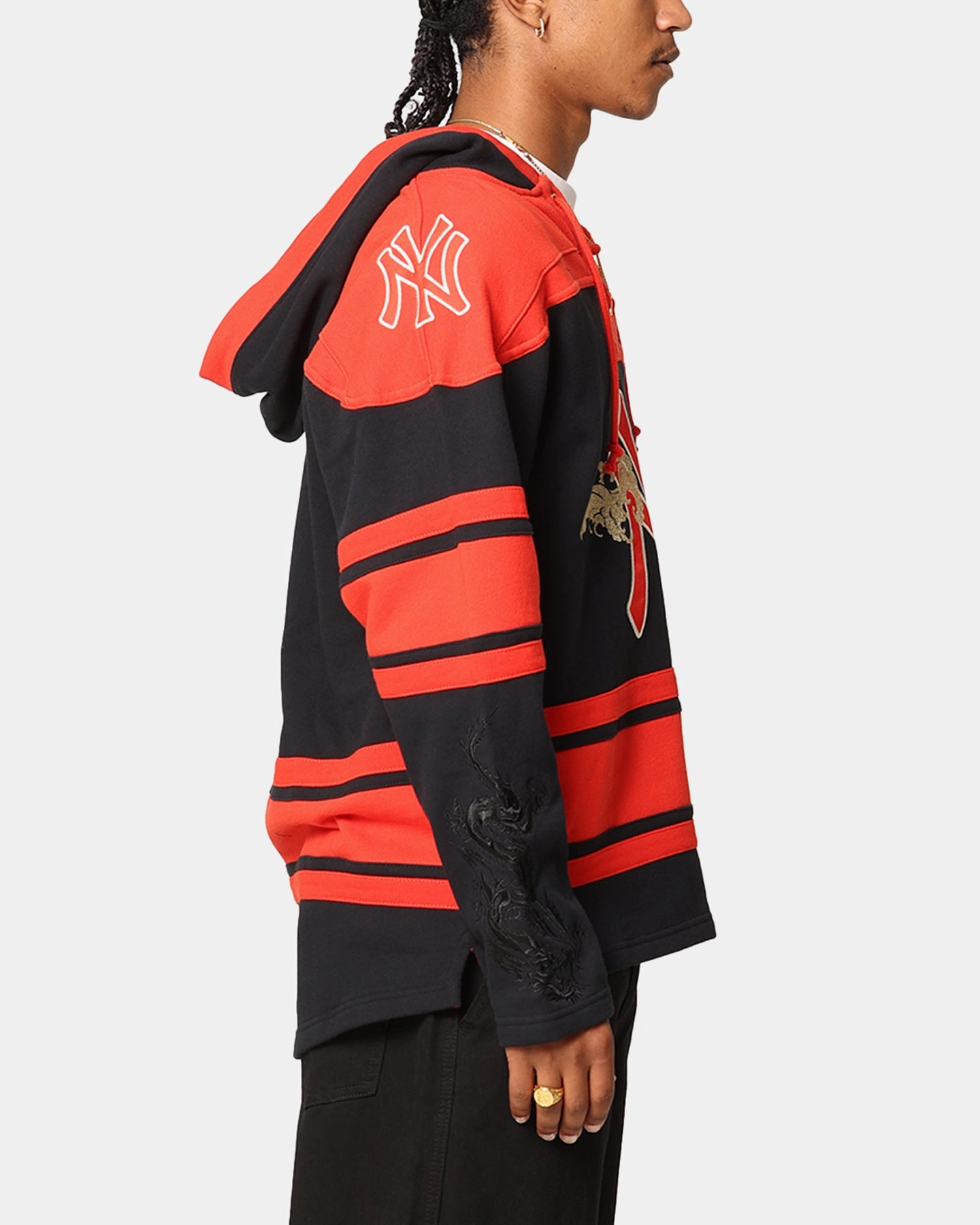 47 Brand New York Yankees 'Year Of The Dragon' Lacer Hoodie Jet Black Express