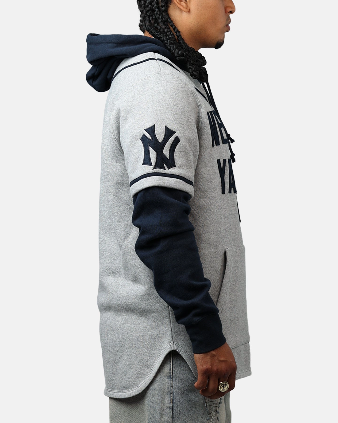 suitable for graduations 47 Brand New York Yankees Game Hoodie Grey/Navy