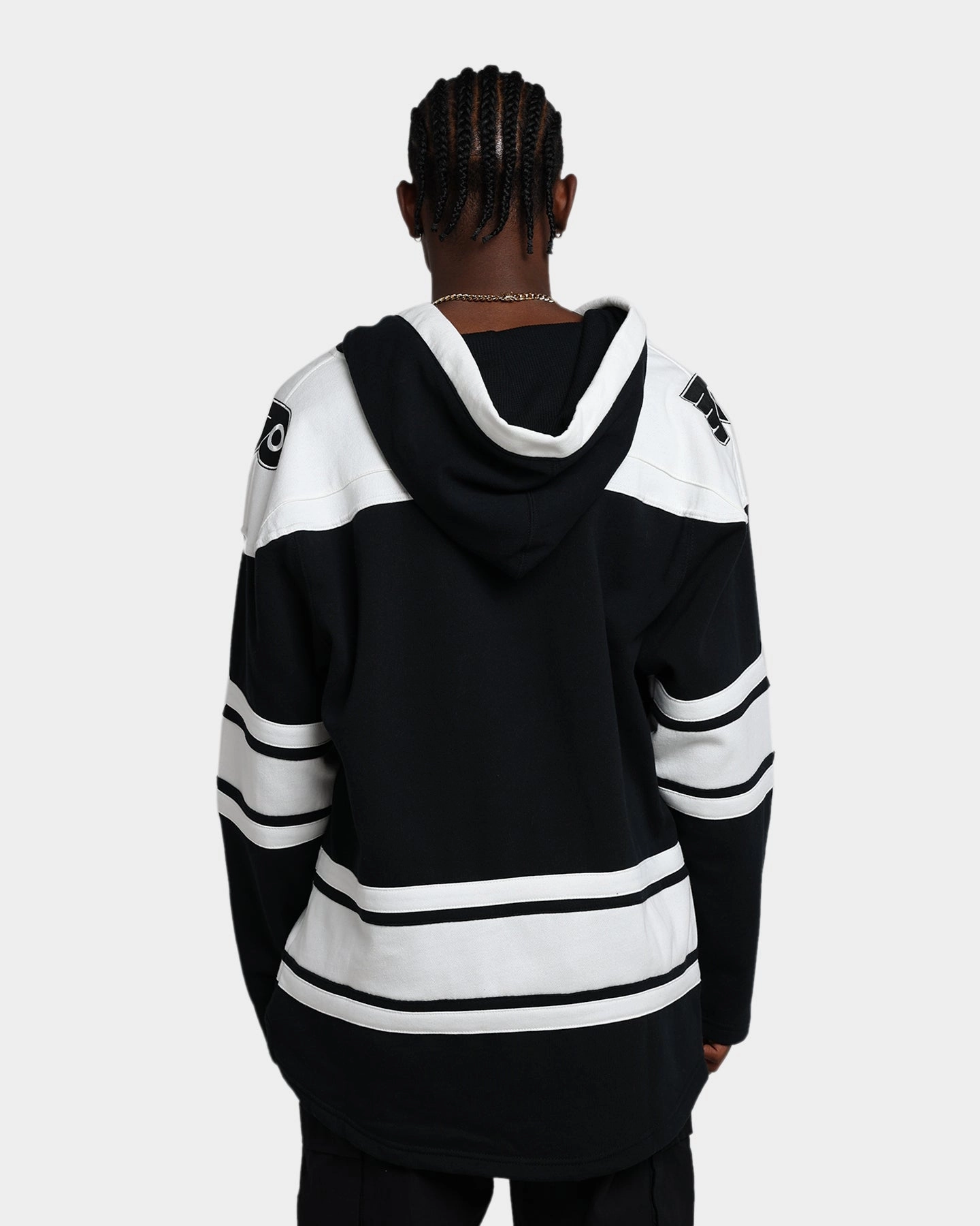 47 Brand Philadelphia Flyers Superior Lacer Hoodie Jet Black High-Tech Fabric Adjustable Fit