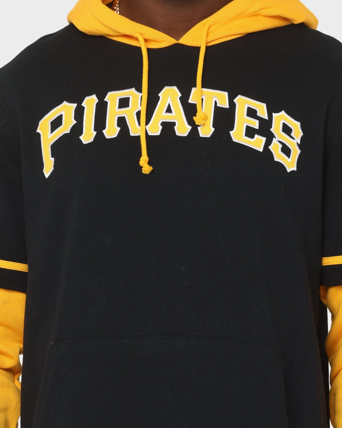 47 Brand Pittsburg Pirates Shortstop Hoodie Jet Black Minimal Look Thermal Lining