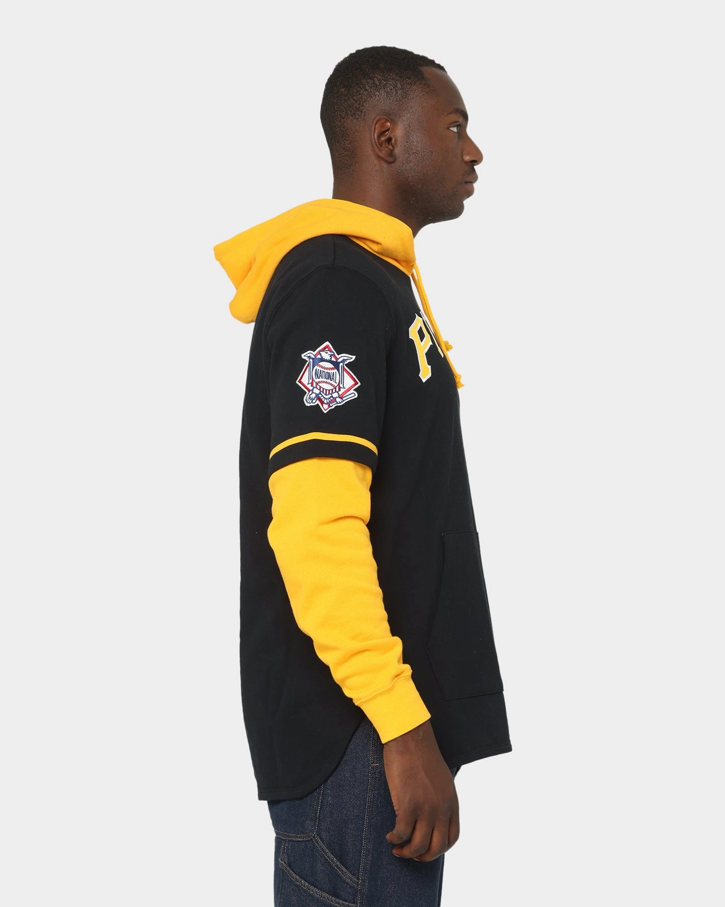 47 Brand Pittsburg Pirates Shortstop Hoodie Jet Black Weekend Wear Powder