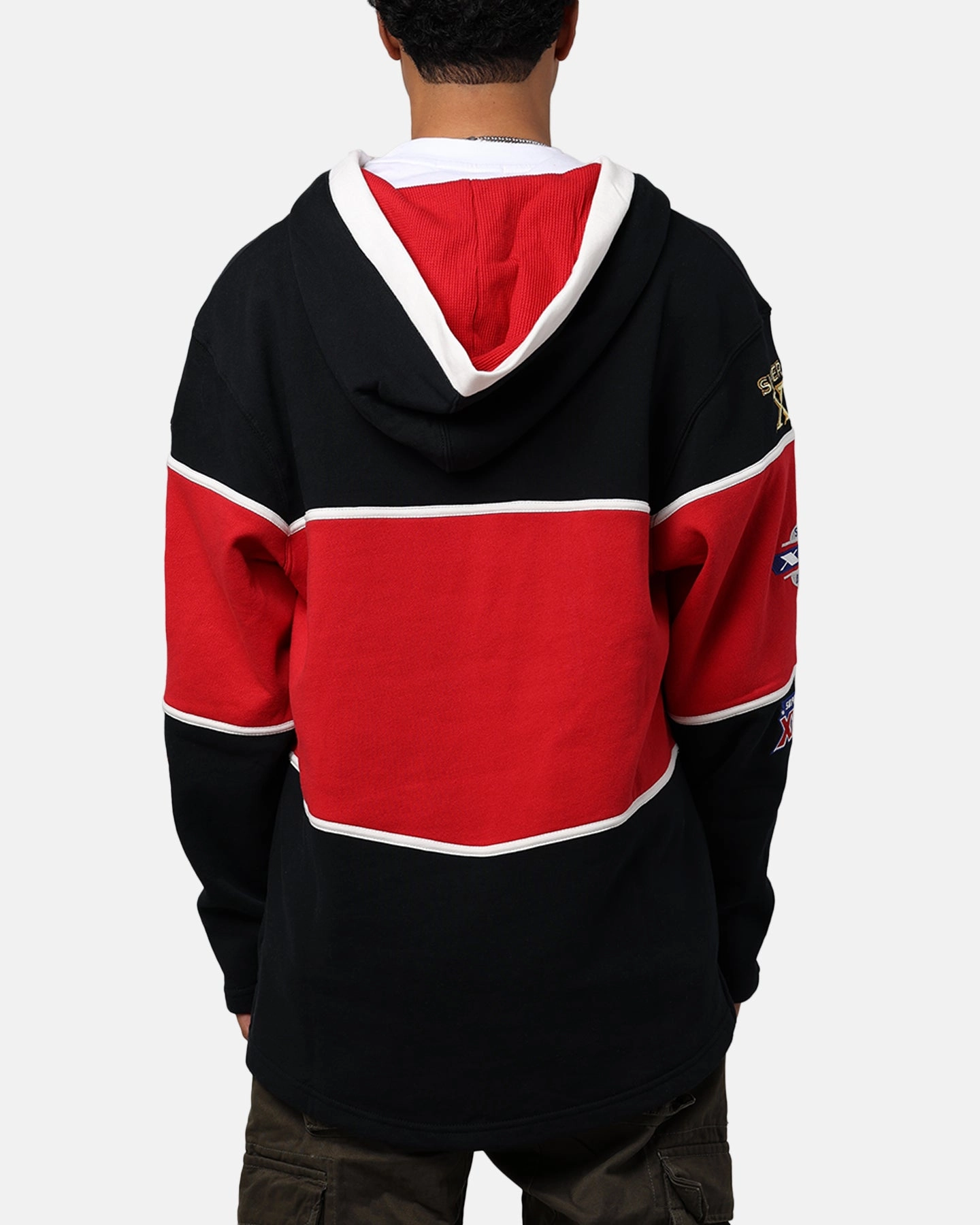 High Quality Temperature Regulating 47 Brand San Francisco 49ers Super Bowl Gridiron Lacer Hoodie Jet Black