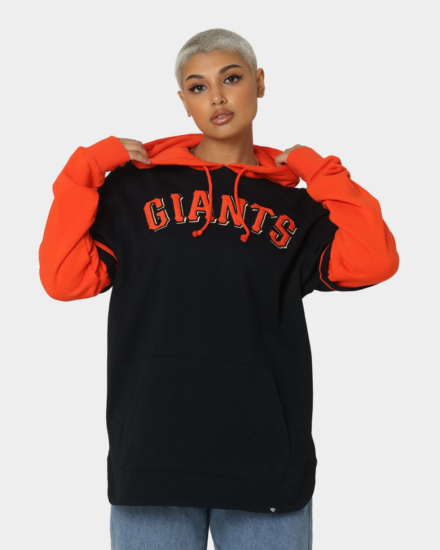 47 Brand San Francisco Giants Shortstop Hoodie Jet Black Long Wear
