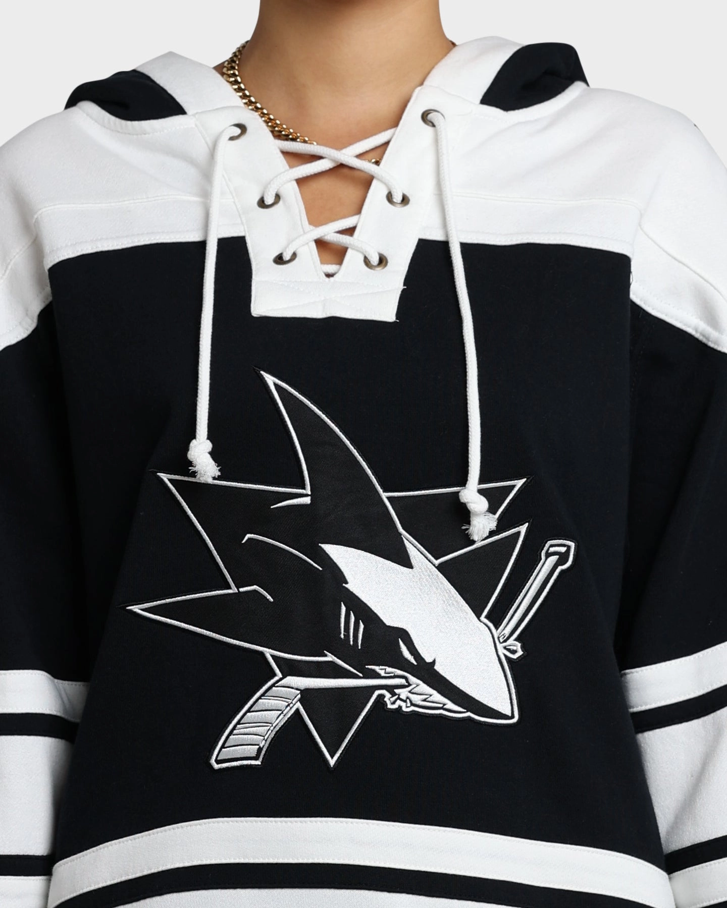 47 Brand San Jose Sharks Superior Lacer Hoodie Jet Black Athletic Wear