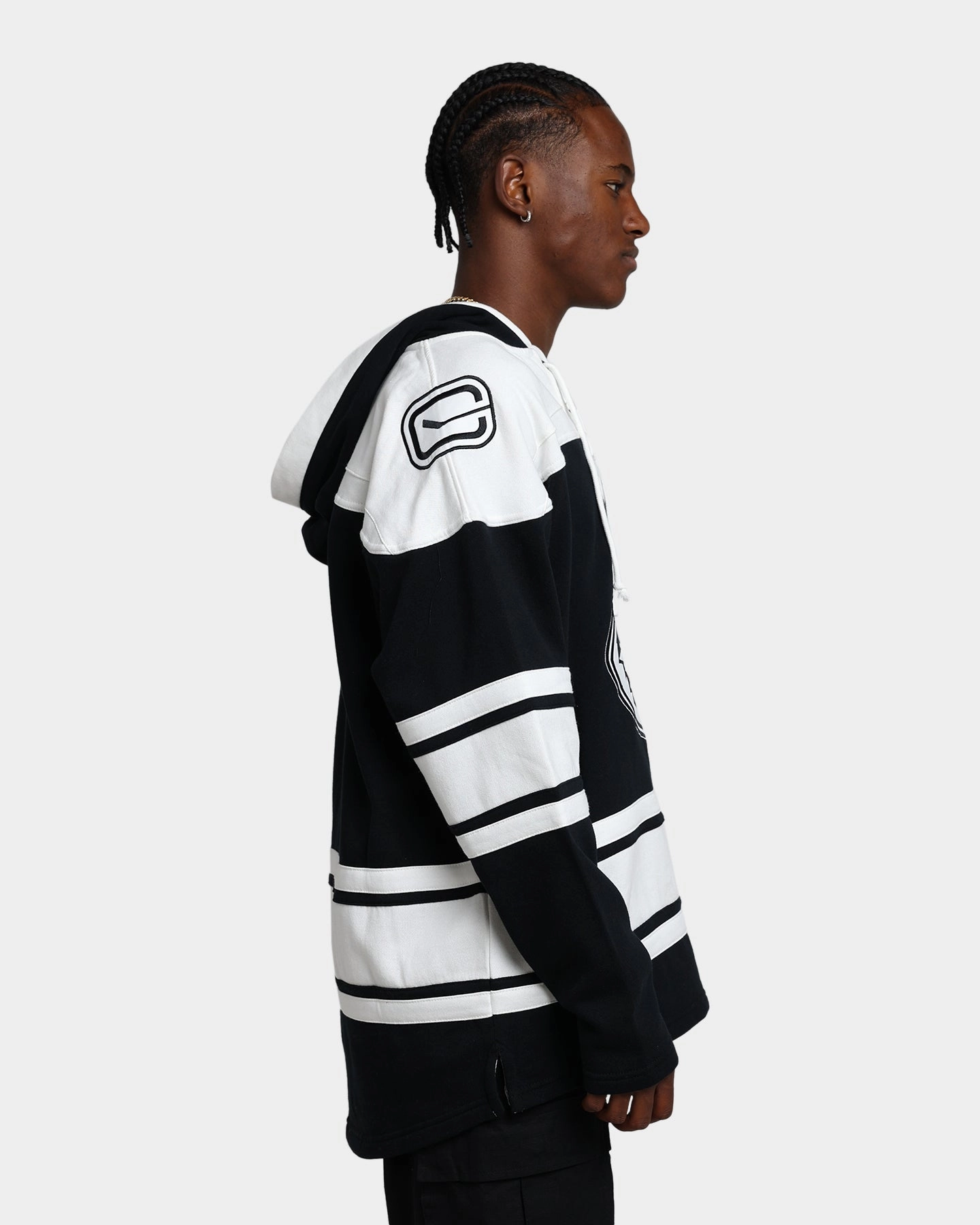 hip length Stretch Panels 47 Brand Vancouver Canucks Superior Lacer Hoodie Jet Black