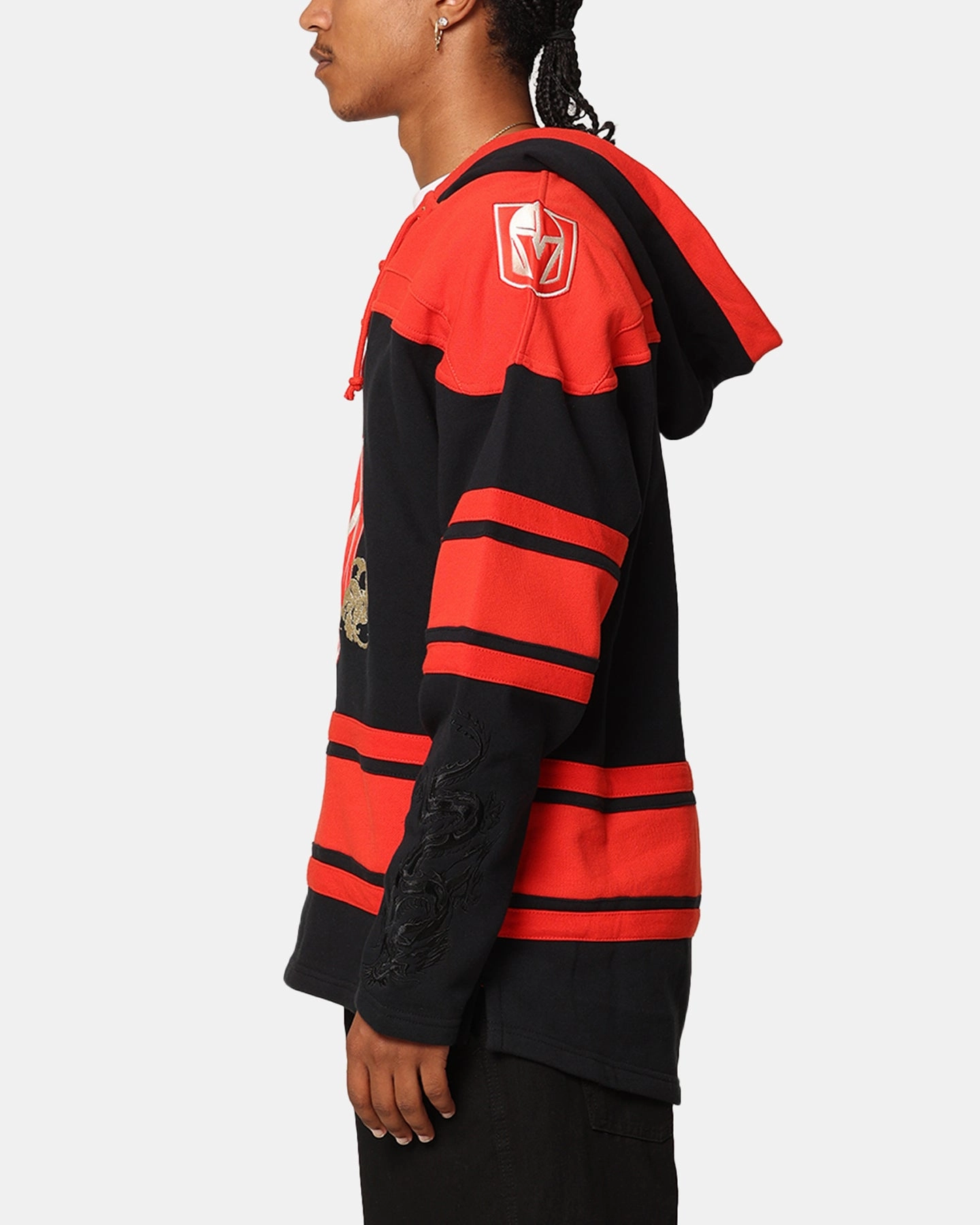 47 Brand Vegas Golden Knights 'Year Of The Dragon' Lacer Hoodie Jet Black Minimal Comfort Numbat like