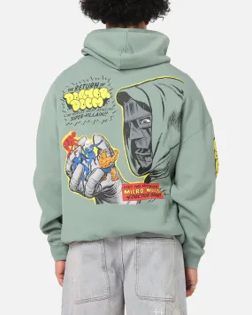 suitable for outdoor adventures 73 Studio Marvel Fantastic Four Doctor Doom Villain Hoodie Washed Green