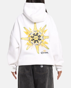 Designer Touch Cropped Style 73 Studio Corona Premium Hoodie White