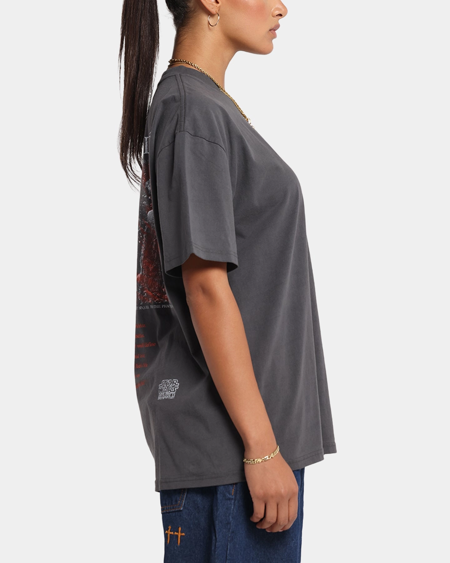 73 Studio Star Wars Anakin And Padme Vintage T-Shirt Black Wash Athletic Comfort Wear